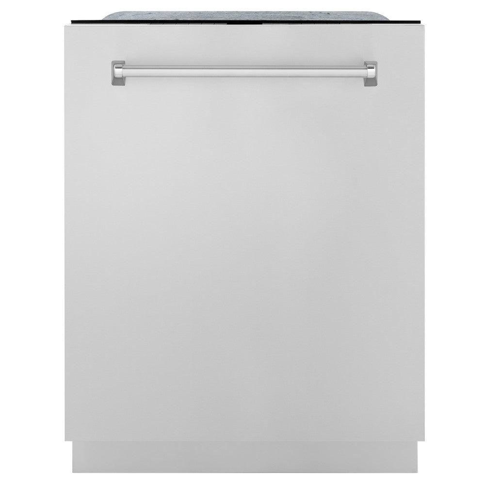 ZLINE 24" Monument Series 3rd Rack Top Touch Control Dishwasher in Stainless Steel with Stainless Steel Tub, 45dBa