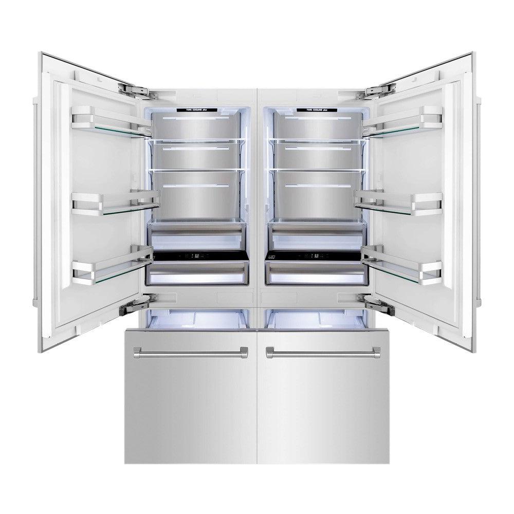 ZLINE 60" 32.2 cu. ft. Built-In 4-Door French Door Refrigerator with Internal Water and Ice Dispenser in Stainless Steel