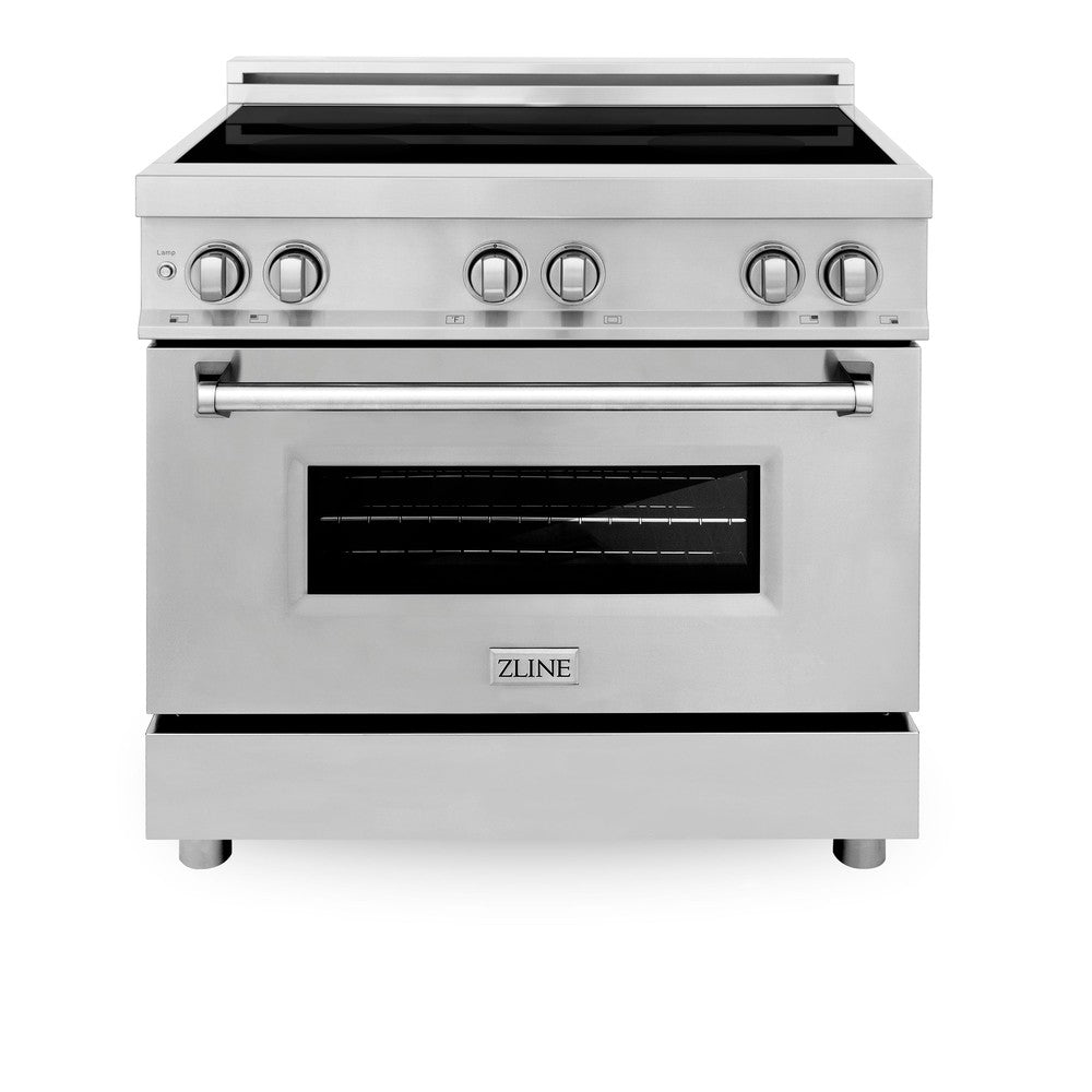 ZLINE 36" 4.6 cu. ft. Induction Range with a 5 Element Stove and Electric Oven in Stainless Steel (RAIND-36)