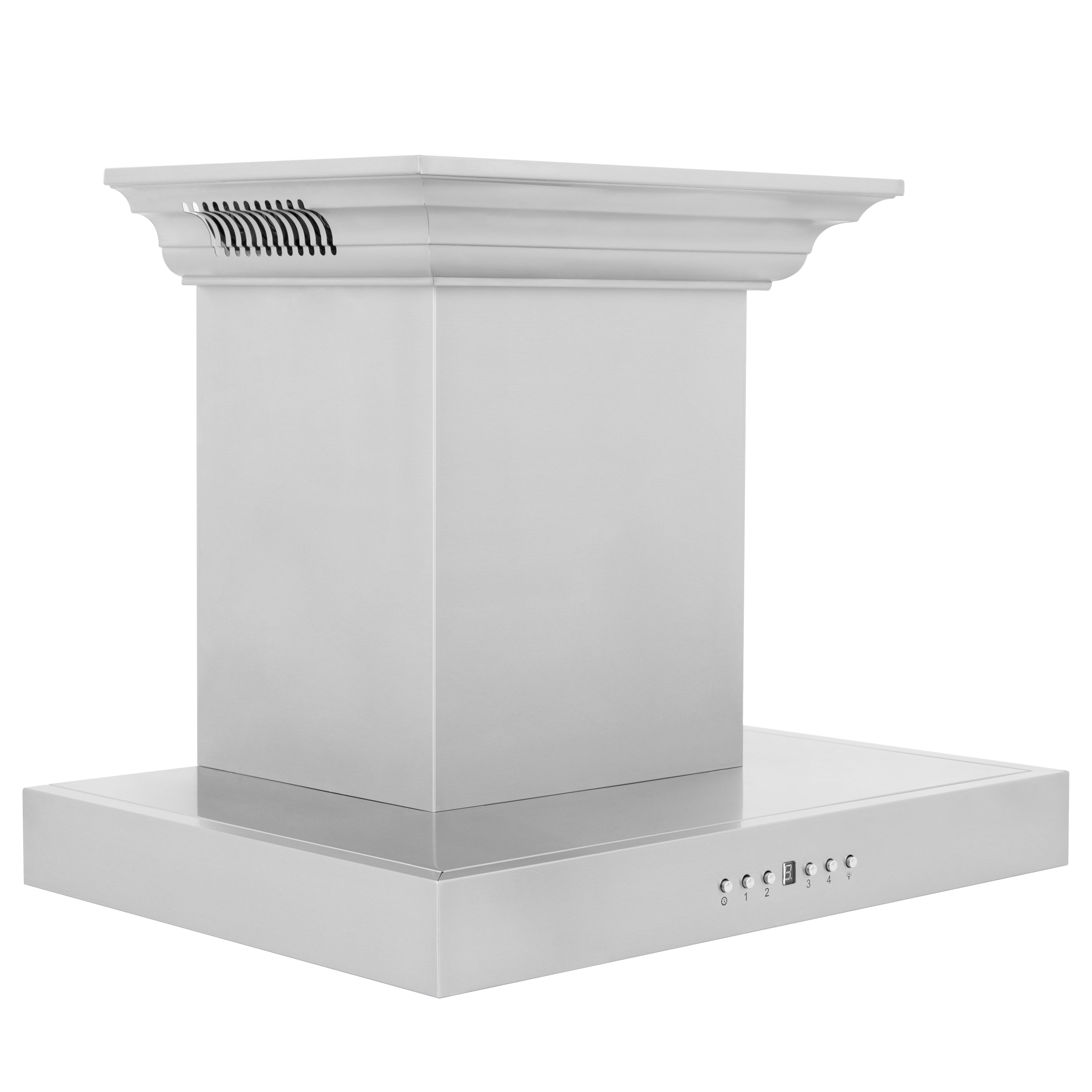 24" ZLINE CrownSound√∞ Ducted Vent Wall Mount Range Hood in Stainless Steel with Built-in Bluetooth Speakers (KECRN-BT-24)