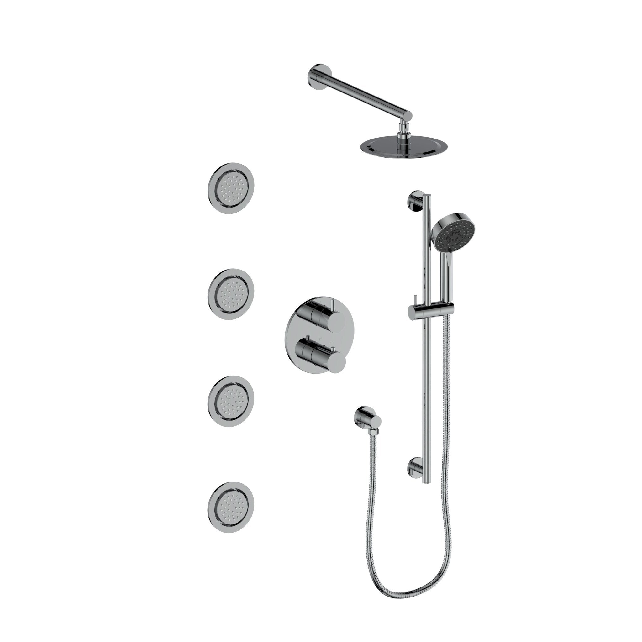 ZLINE Emerald Bay Thermostatic Shower System with Body Jets in Chrome (EMBY-SHS-T3-CH)