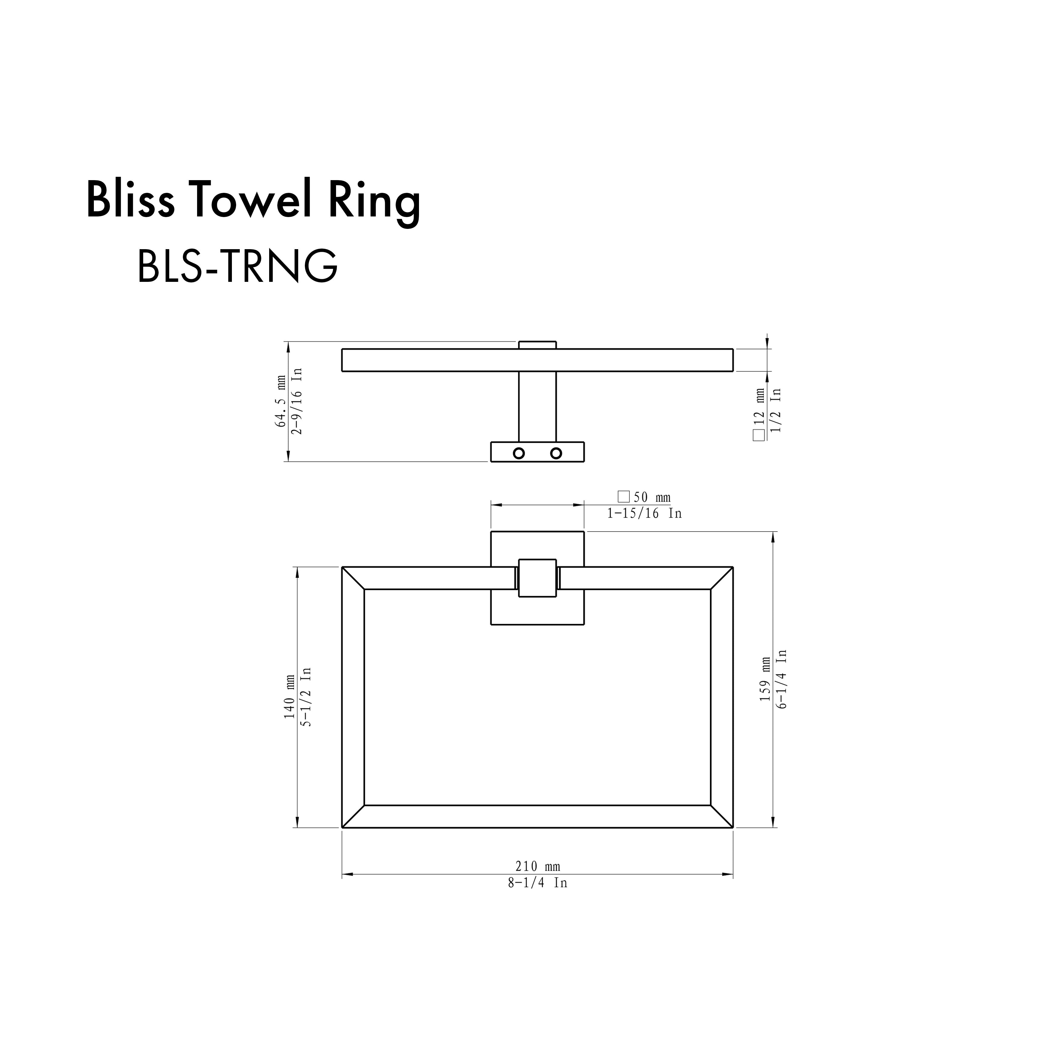 ZLINE Bliss Towel Ring in Gun Metal (BLS-TRNG-GM)