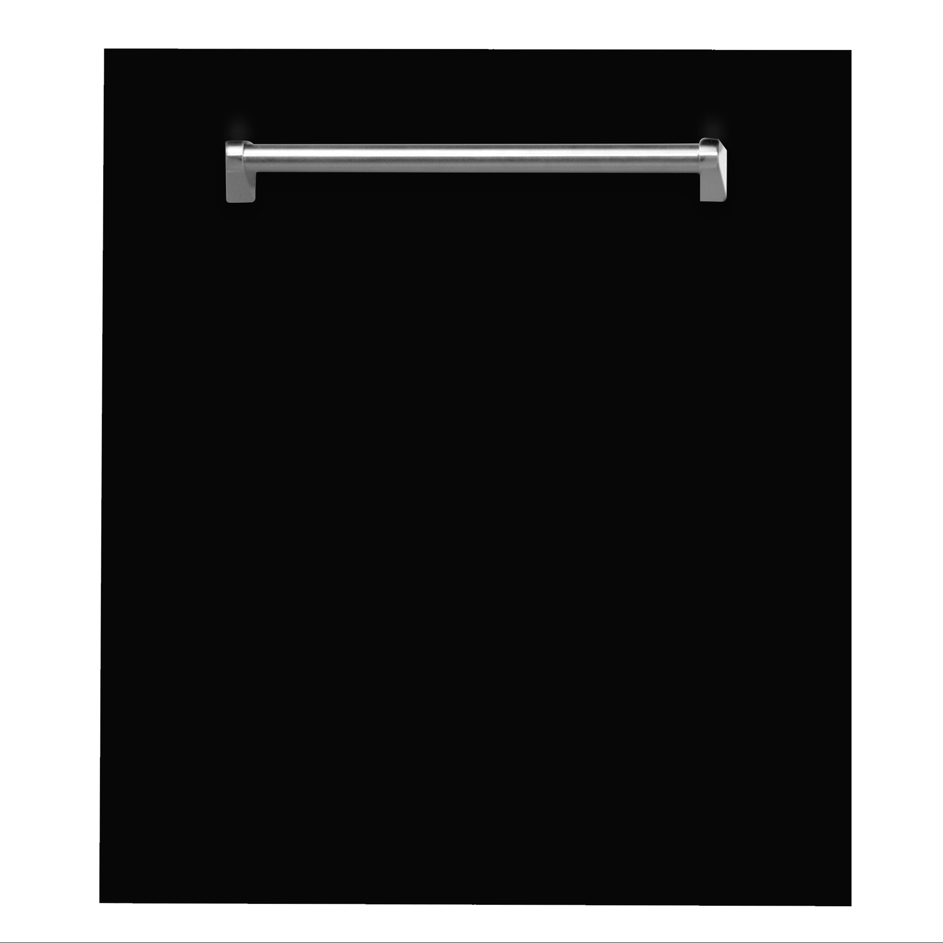 ZLINE 24 in. Black Matte Top Control Built-In Dishwasher with Stainless Steel Tub and Traditional Style Handle, 52dBa