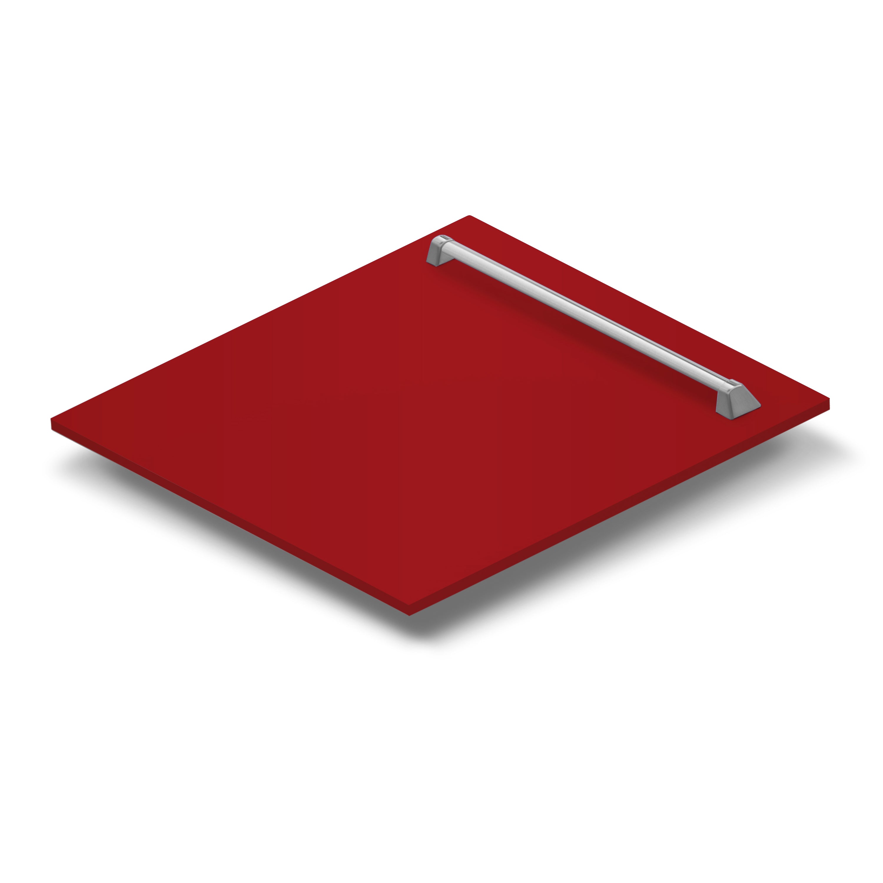 ZLINE 24" Monument Dishwasher Panel in Red Gloss with Traditional Handle (DPMT-RG-24)