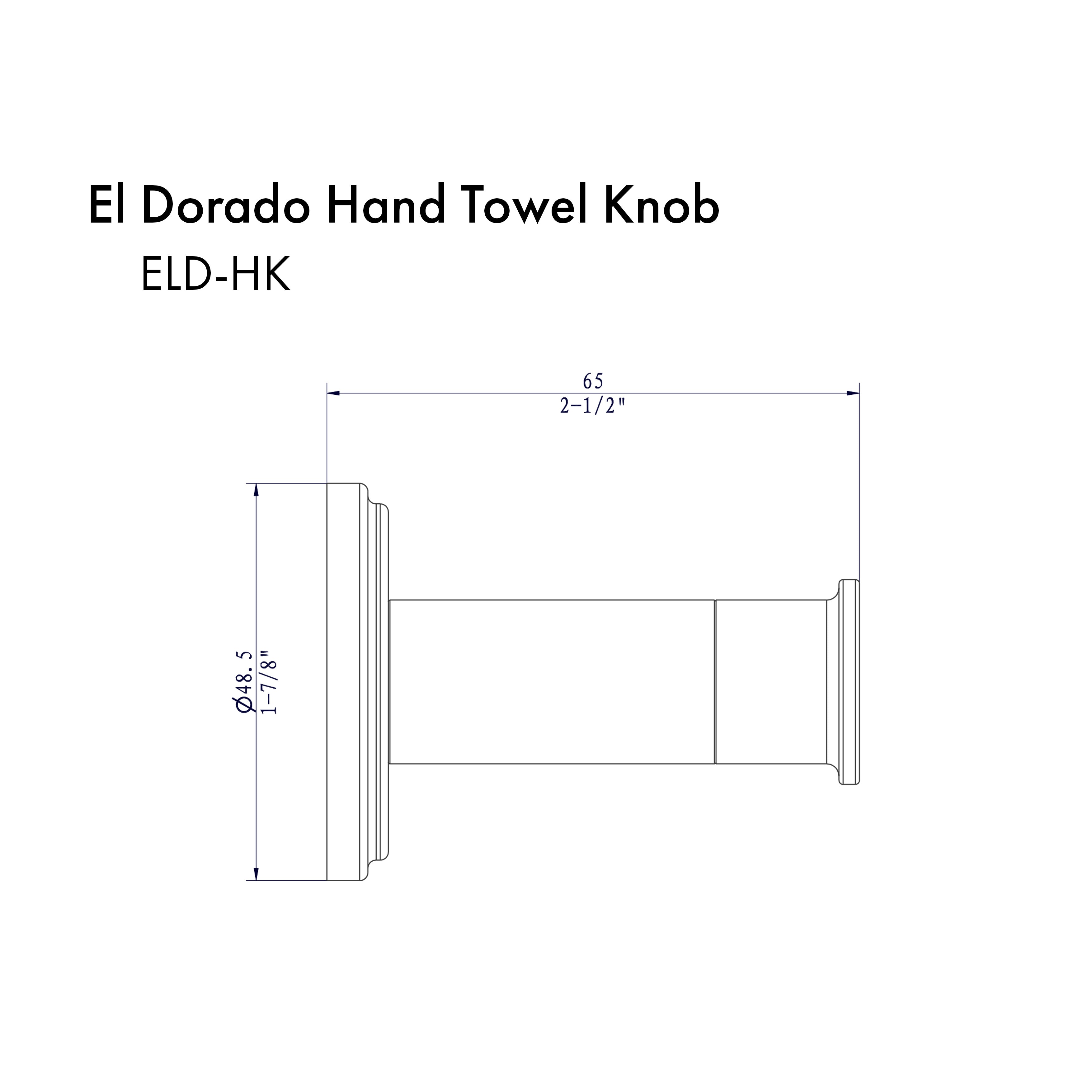 ZLINE El Dorado Towel Hook with color options (ELD-HK-PG)