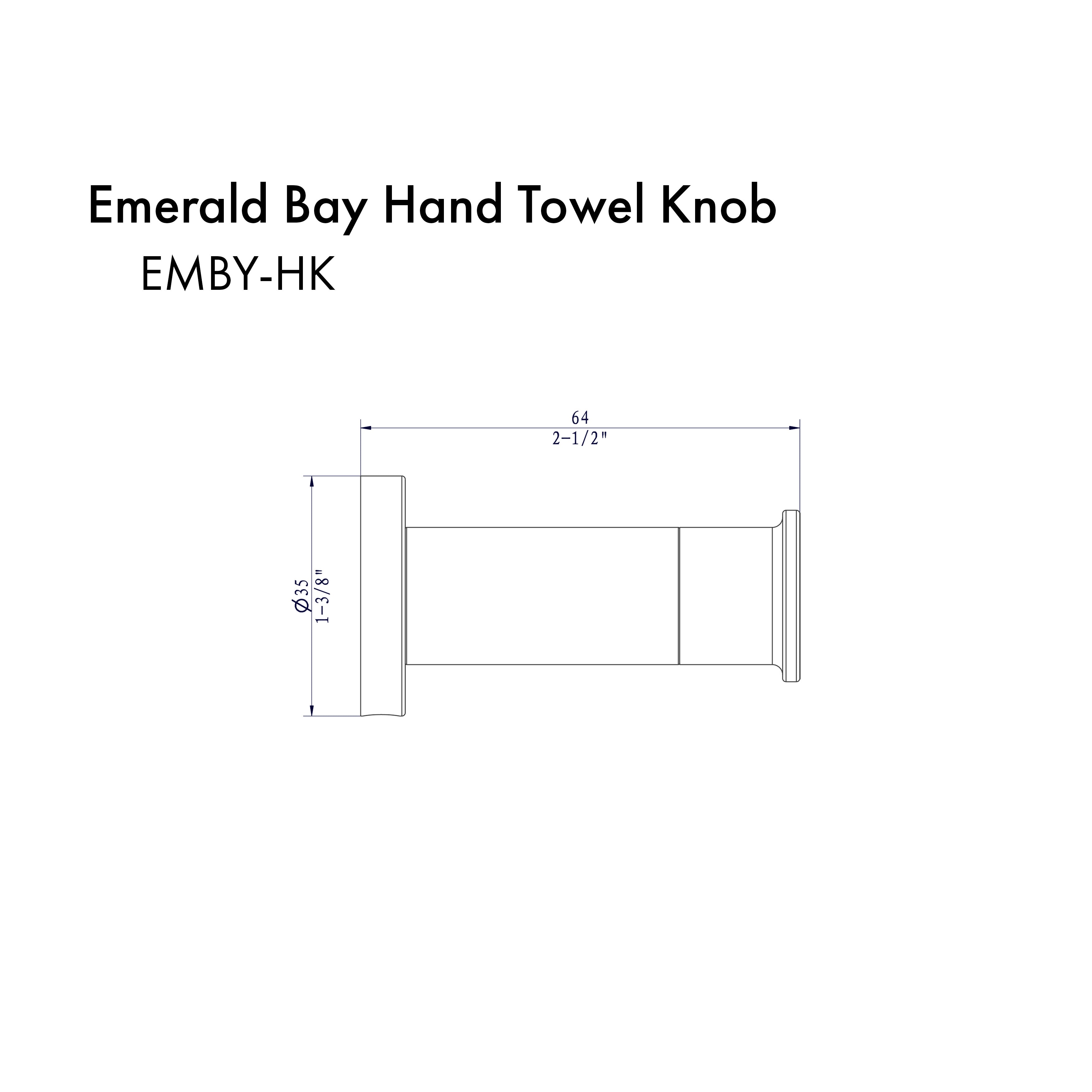 ZLINE Emerald Bay Towel Hook in Matte Black (EMBY-HK-MB)