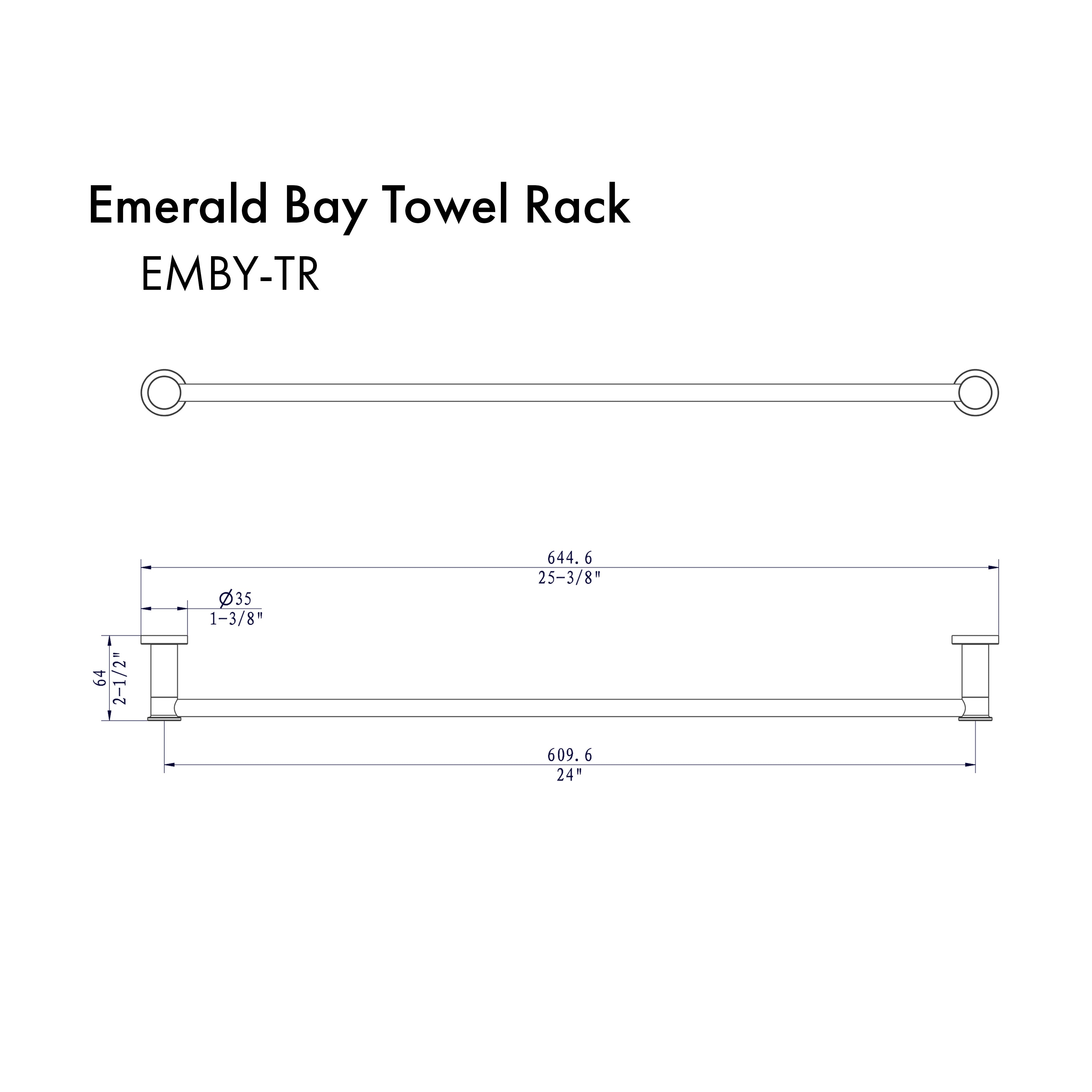 Emerald Bay Towel Rail EMBYTRMB