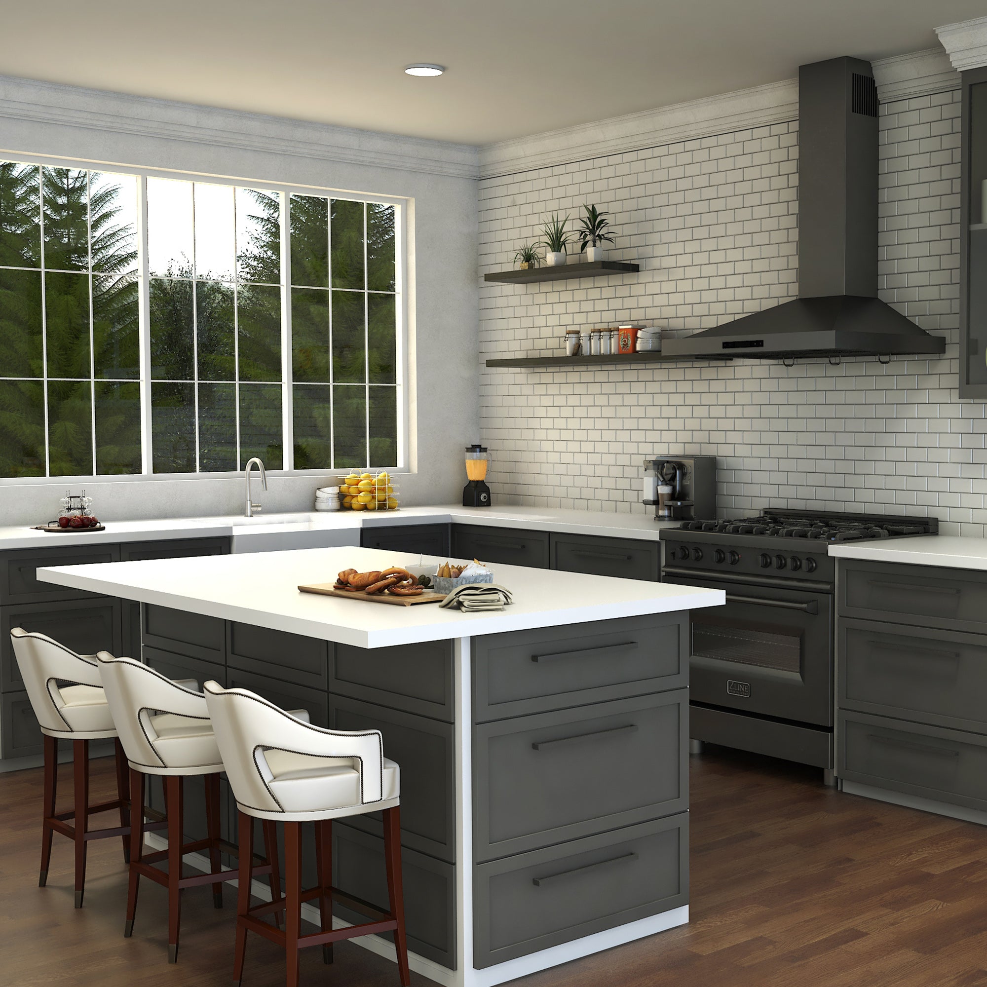 ZLINE Gemini Kitchen Faucet in Brushed Nickel (GEM-KF-BN)