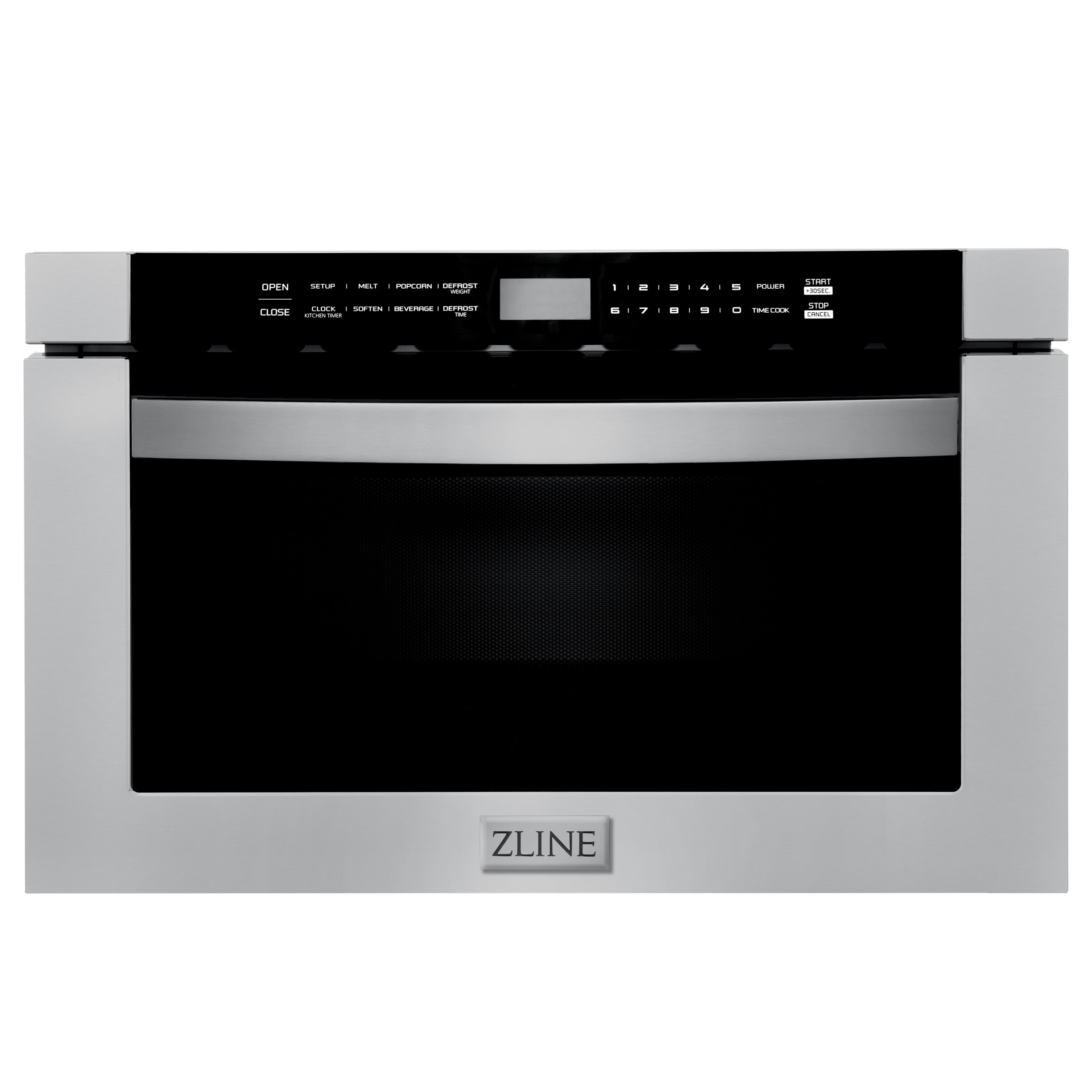 ZLINE Kitchen Package with Refrigeration, 36" Stainless Steel Dual Fuel Range, 36" Range Hood, Microwave Drawer, and 24" Tall Tub Dishwasher (5KPR-RARH36-MWDWV)