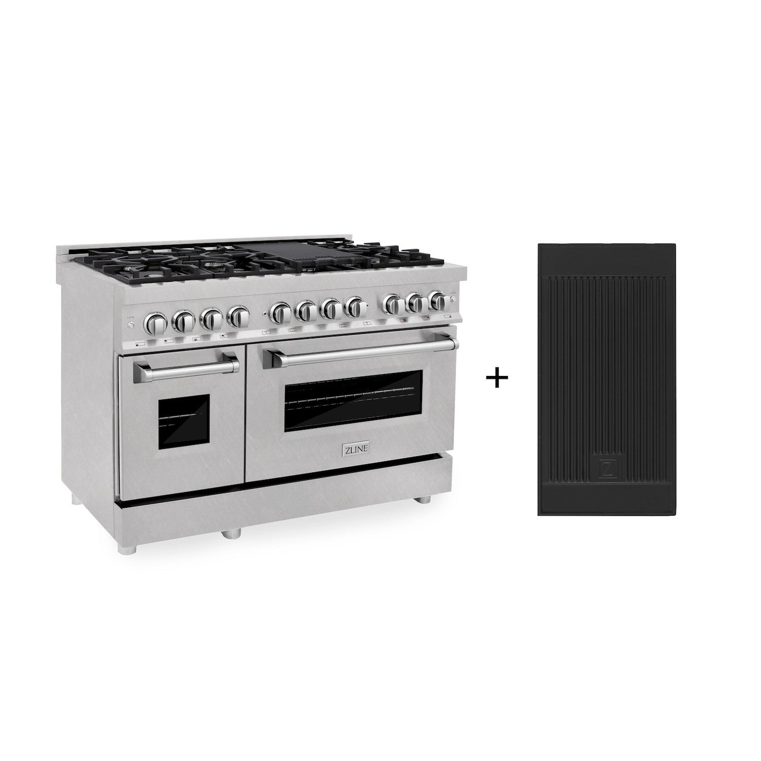 ZLINE 48" 6.0 cu. ft. Electric Oven and Gas Cooktop Dual Fuel Range with Griddle in Fingerprint Resistant Stainless (RAS-SN-GR-48)