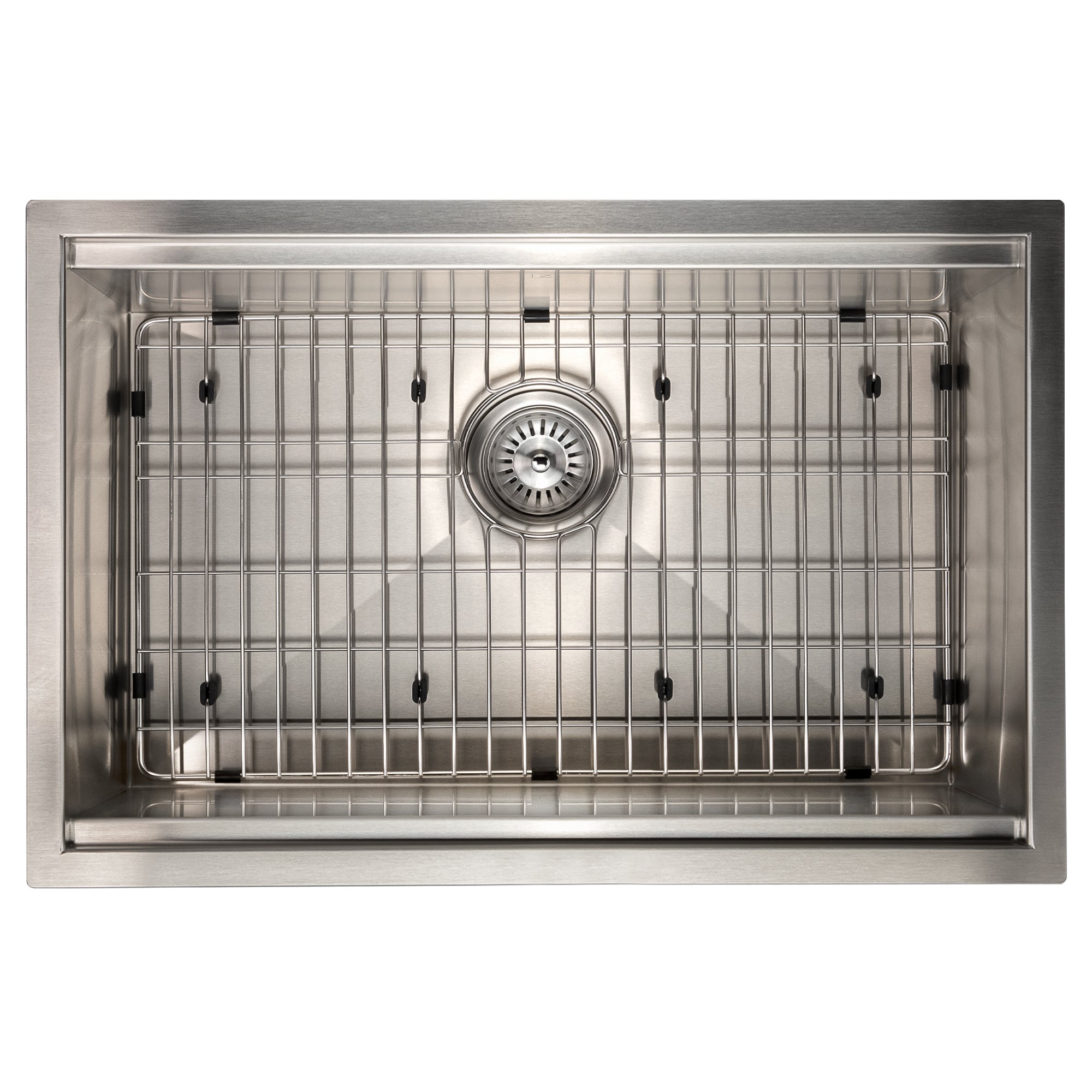ZLINE 27" Garmisch Undermount Single Bowl Stainless Steel Kitchen Sink with Bottom Grid and Accessories (SLS-27)