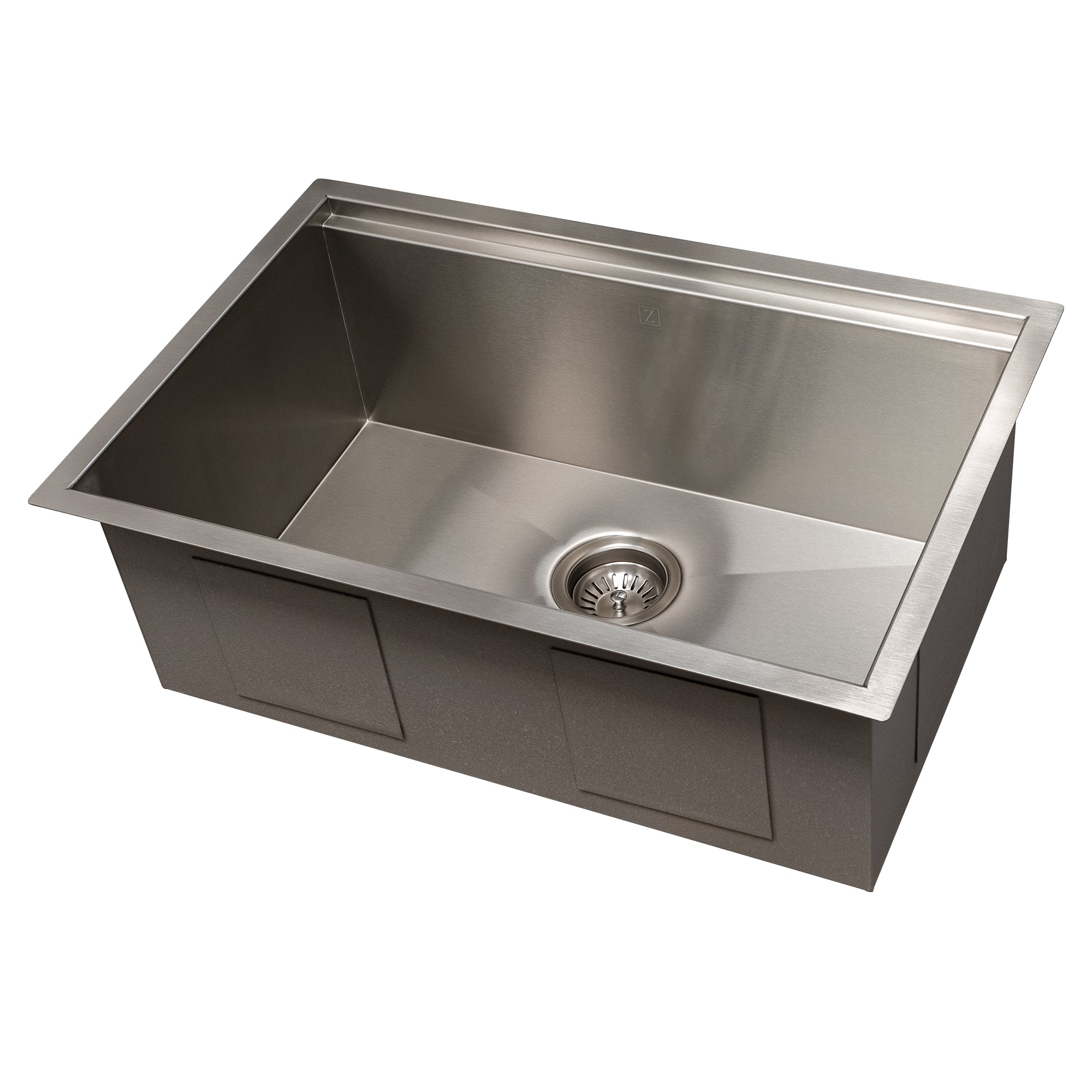 ZLINE 27" Garmisch Undermount Single Bowl Stainless Steel Kitchen Sink with Bottom Grid and Accessories (SLS-27)