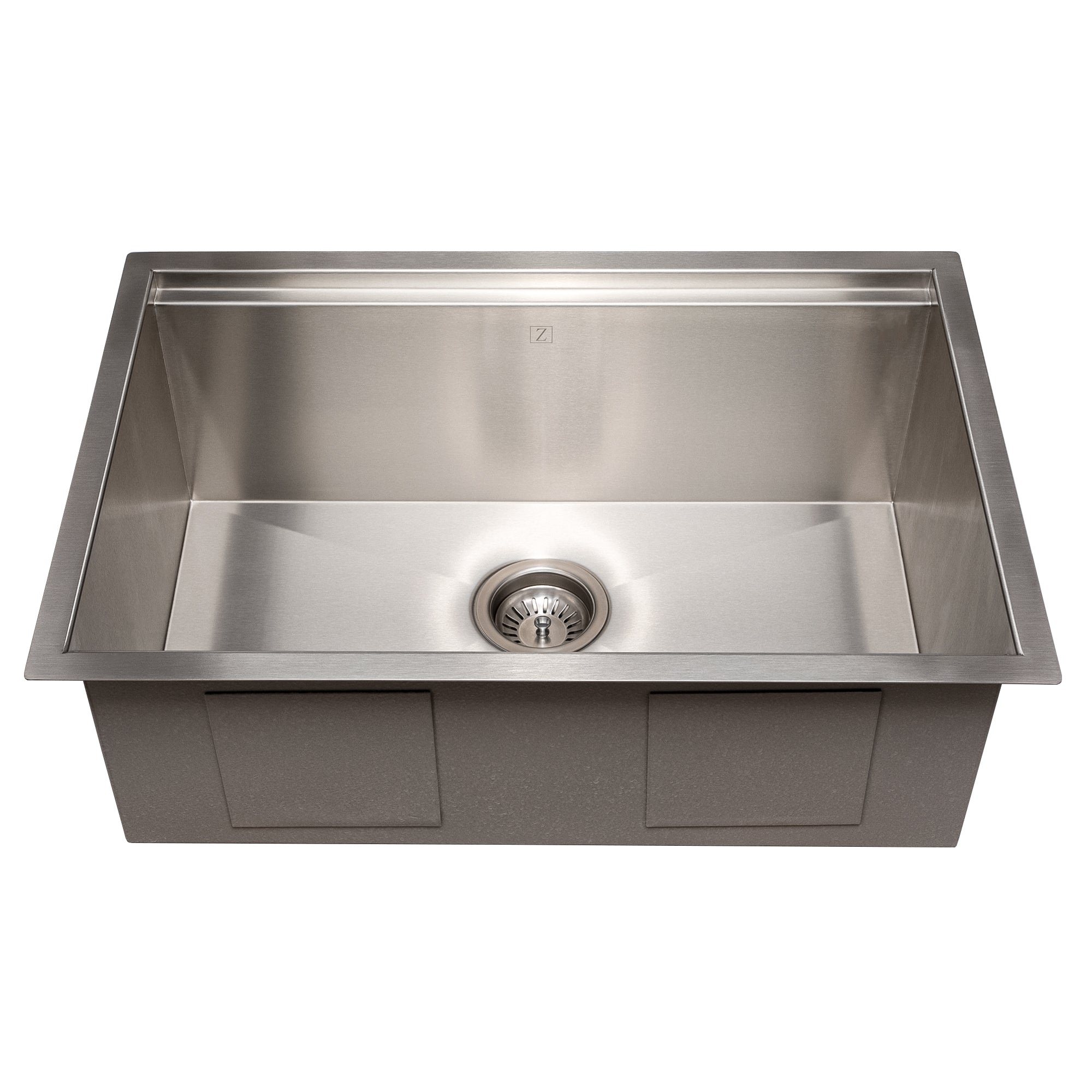ZLINE 27" Garmisch Undermount Single Bowl Stainless Steel Kitchen Sink with Bottom Grid and Accessories (SLS-27)