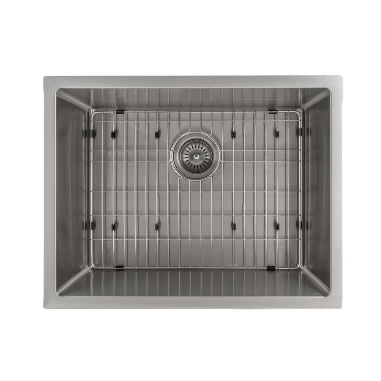 ZLINE 23" Meribel Undermount Single Bowl Stainless Steel Kitchen Sink with Bottom Grid (SRS-23)