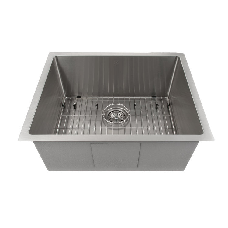 ZLINE 23" Meribel Undermount Single Bowl Stainless Steel Kitchen Sink with Bottom Grid (SRS-23)