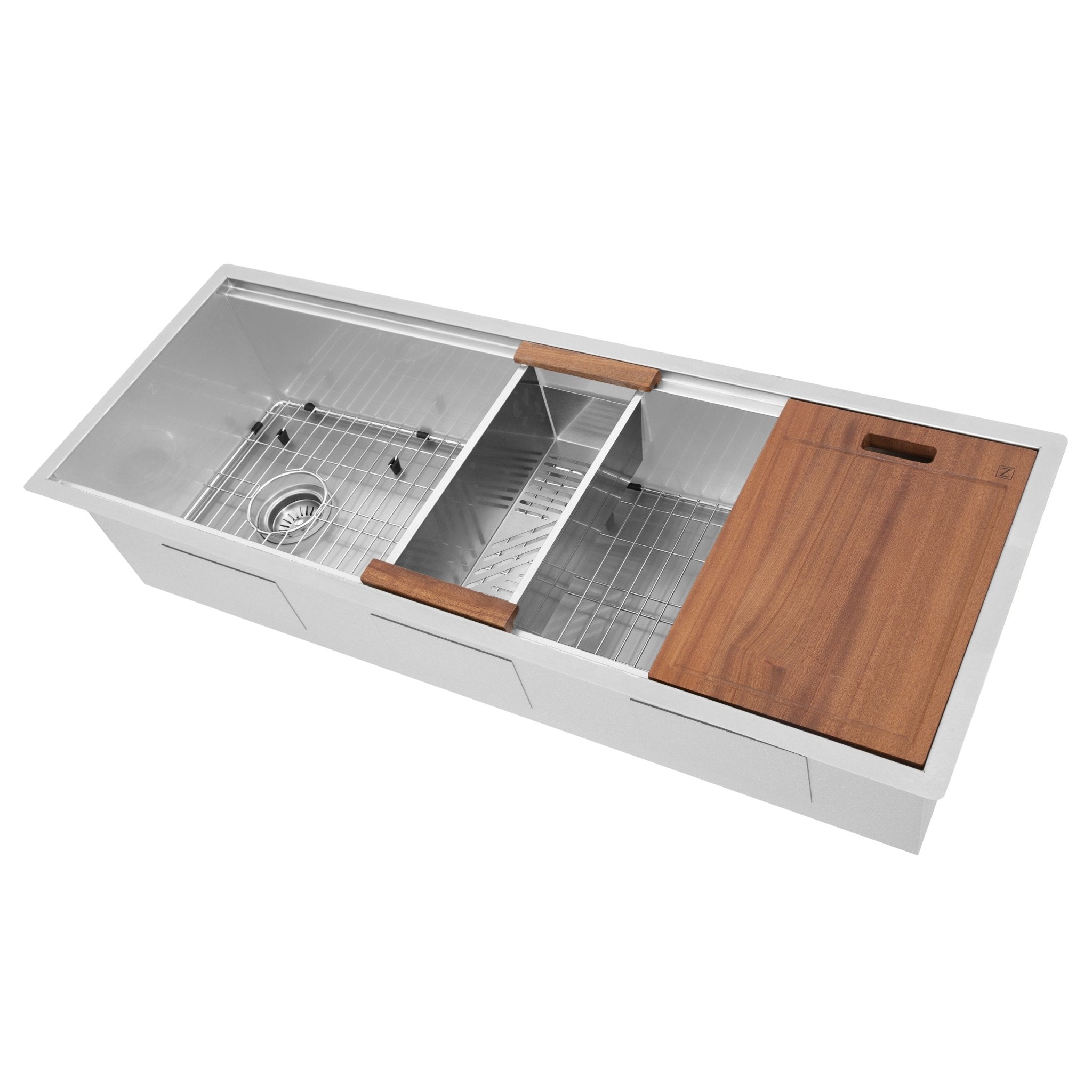ZLINE 45" Garmisch Undermount Single Bowl Stainless Steel Kitchen Sink with Bottom Grid and Accessories (SLS-45)