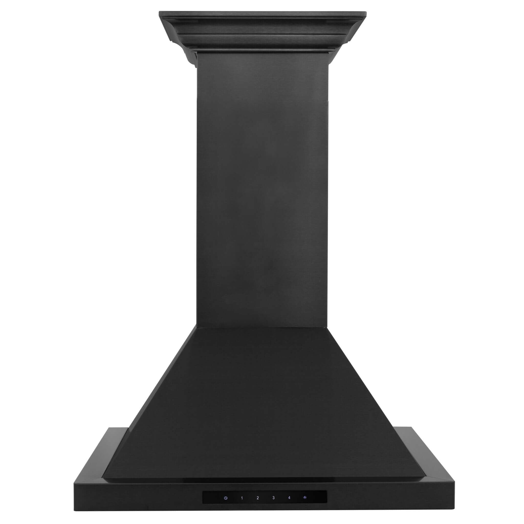 ZLINE 36" Convertible Vent Wall Mount Range Hood in Black Stainless Steel with Crown Molding (BSKBNCRN-36)