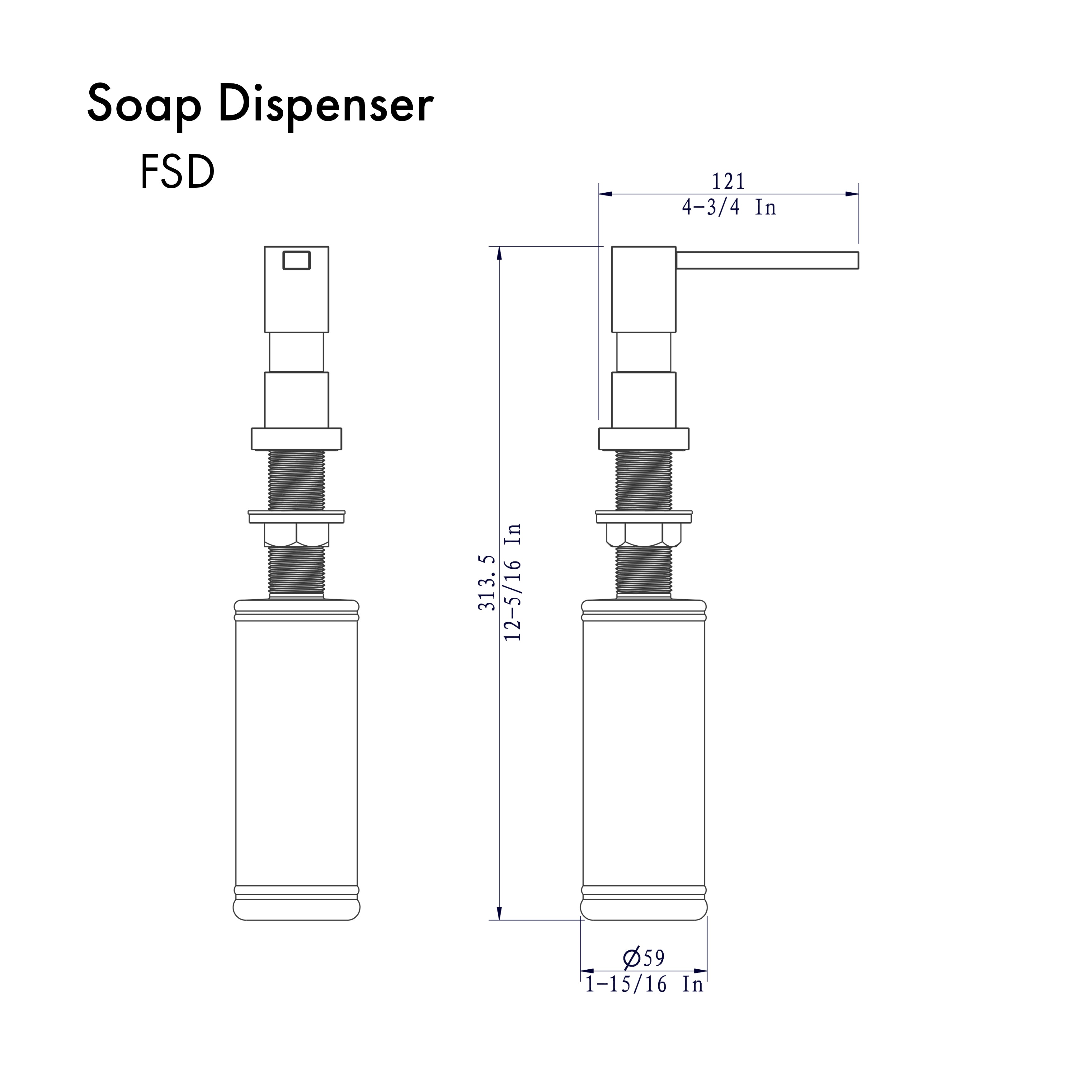 ZLINE Faucet Soap Dispenser in Gun Metal (FSD-GM)