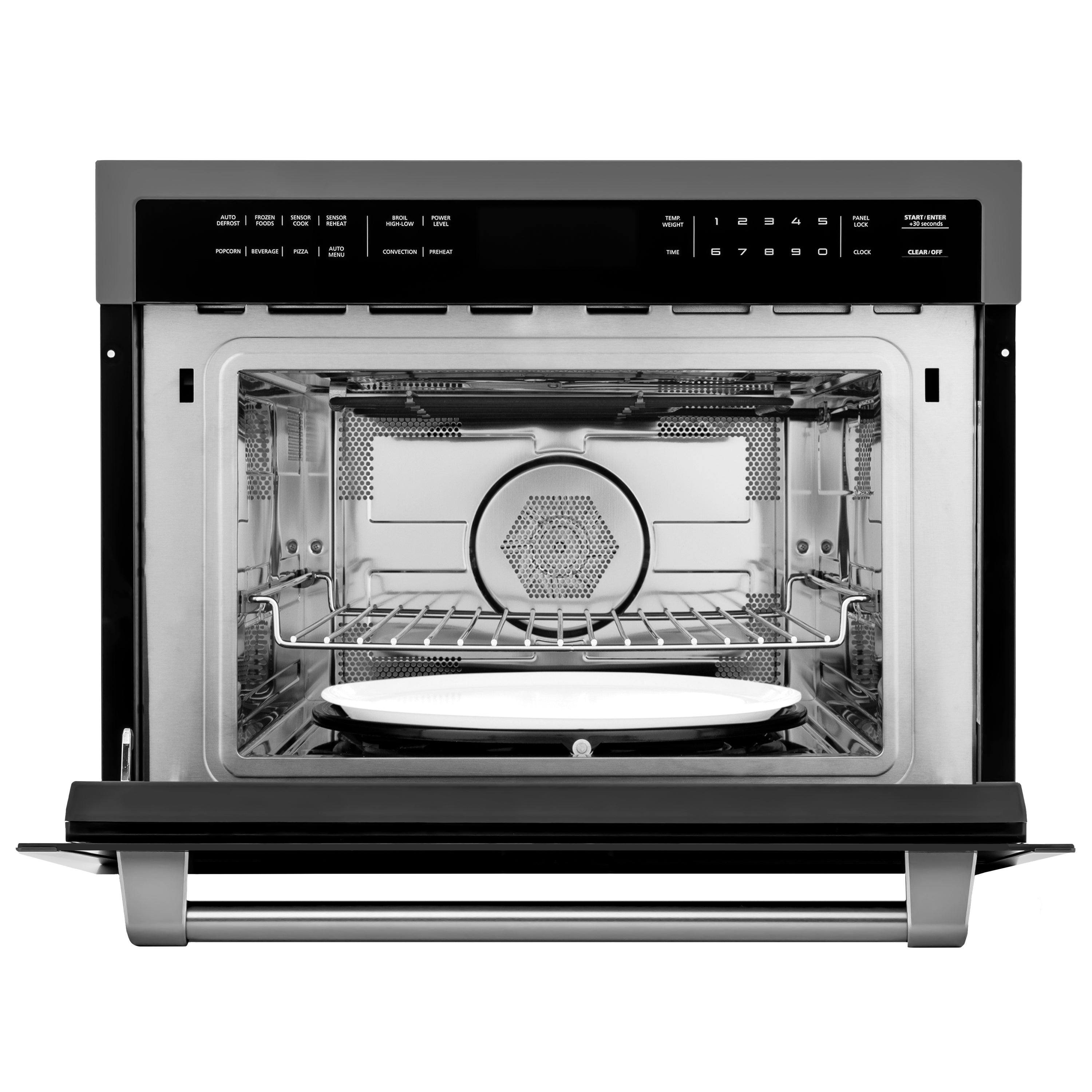 ZLINE 24" 1.6 cu ft. Built-in Convection Microwave Oven in Black Stainless Steel with Speed and Sensor Cooking