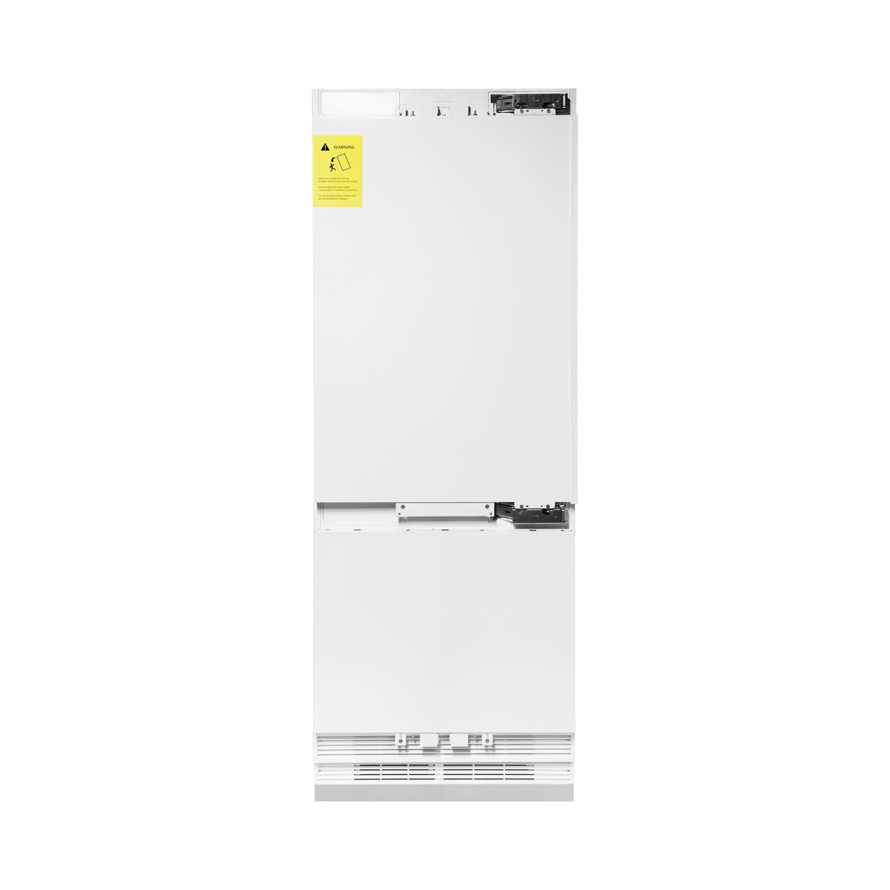 ZLINE Autograph Edition 30 in. 16.1 cu. ft. Panel Ready Built-in 2-Door Bottom Freezer Refrigerator with Internal Water and Ice Dispenser with Polished Gold Handles (RBIVZ-30-G
