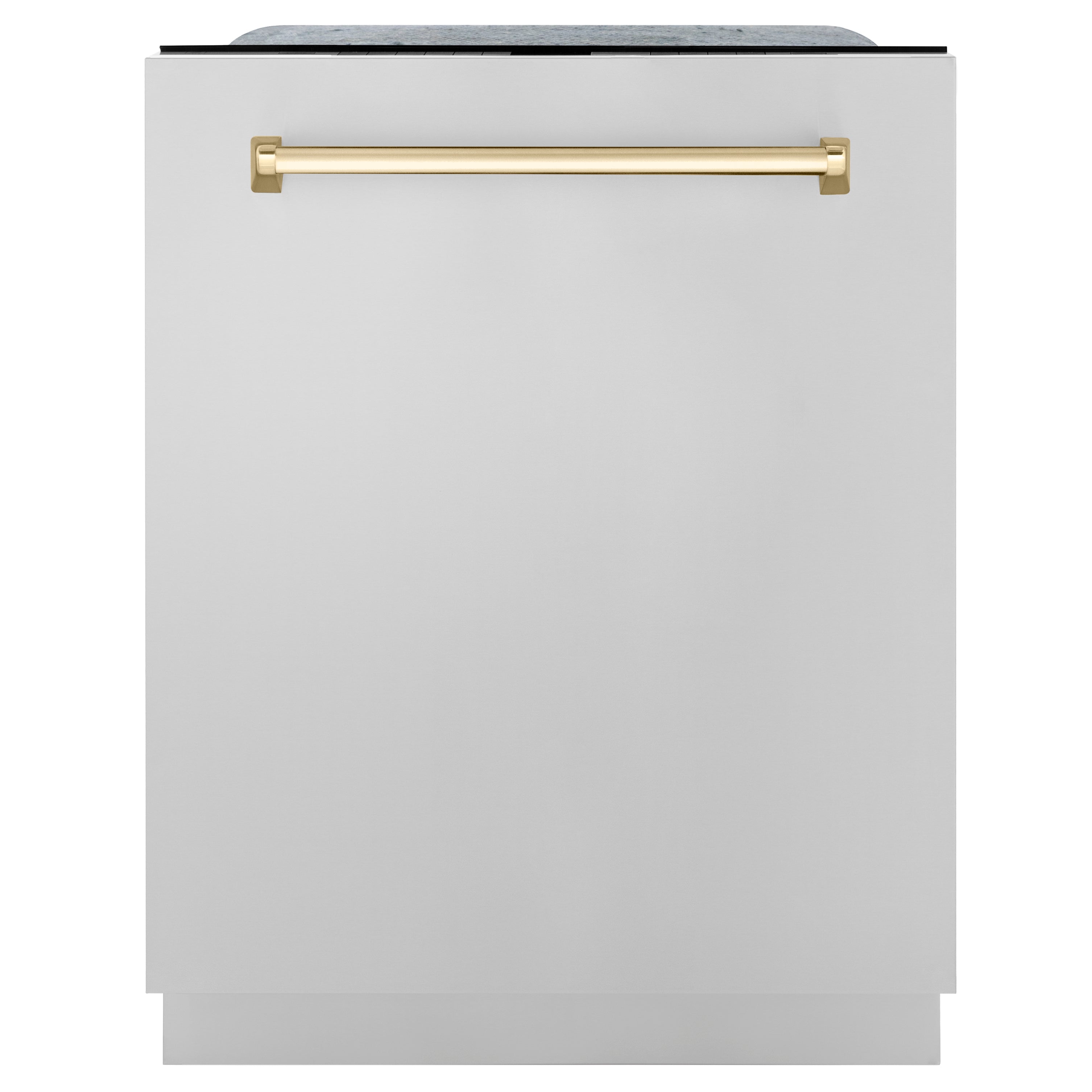 ZLINE 30" Autograph Edition Kitchen Package with Stainless Steel Dual Fuel Range, Range Hood, Dishwasher and Refrigeration with Gold Accents (4KAPR-RARHDWM30-G)