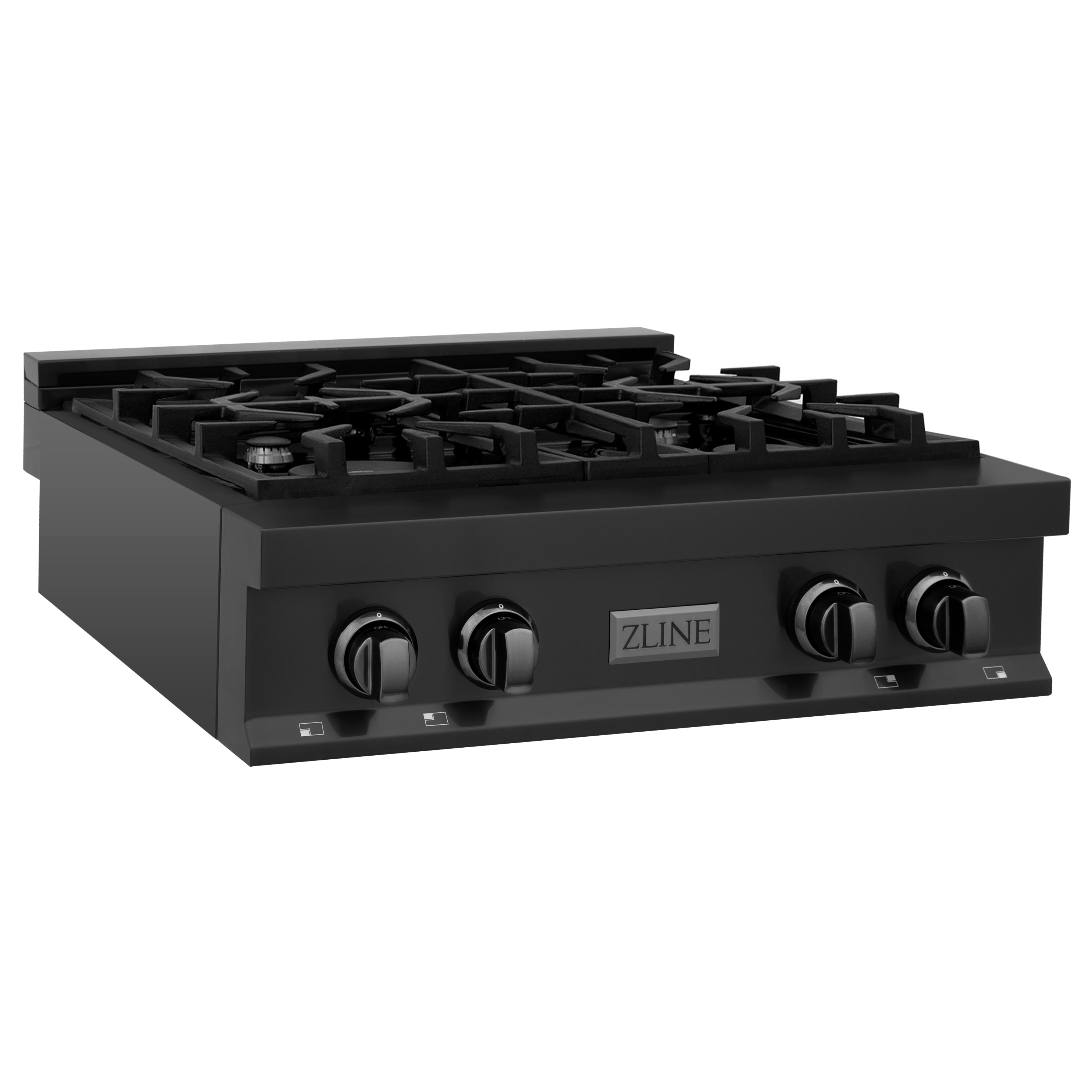 ZLINE 30" Porcelain Gas Stovetop in Black Stainless with 4 Gas Burners (RTB-30)