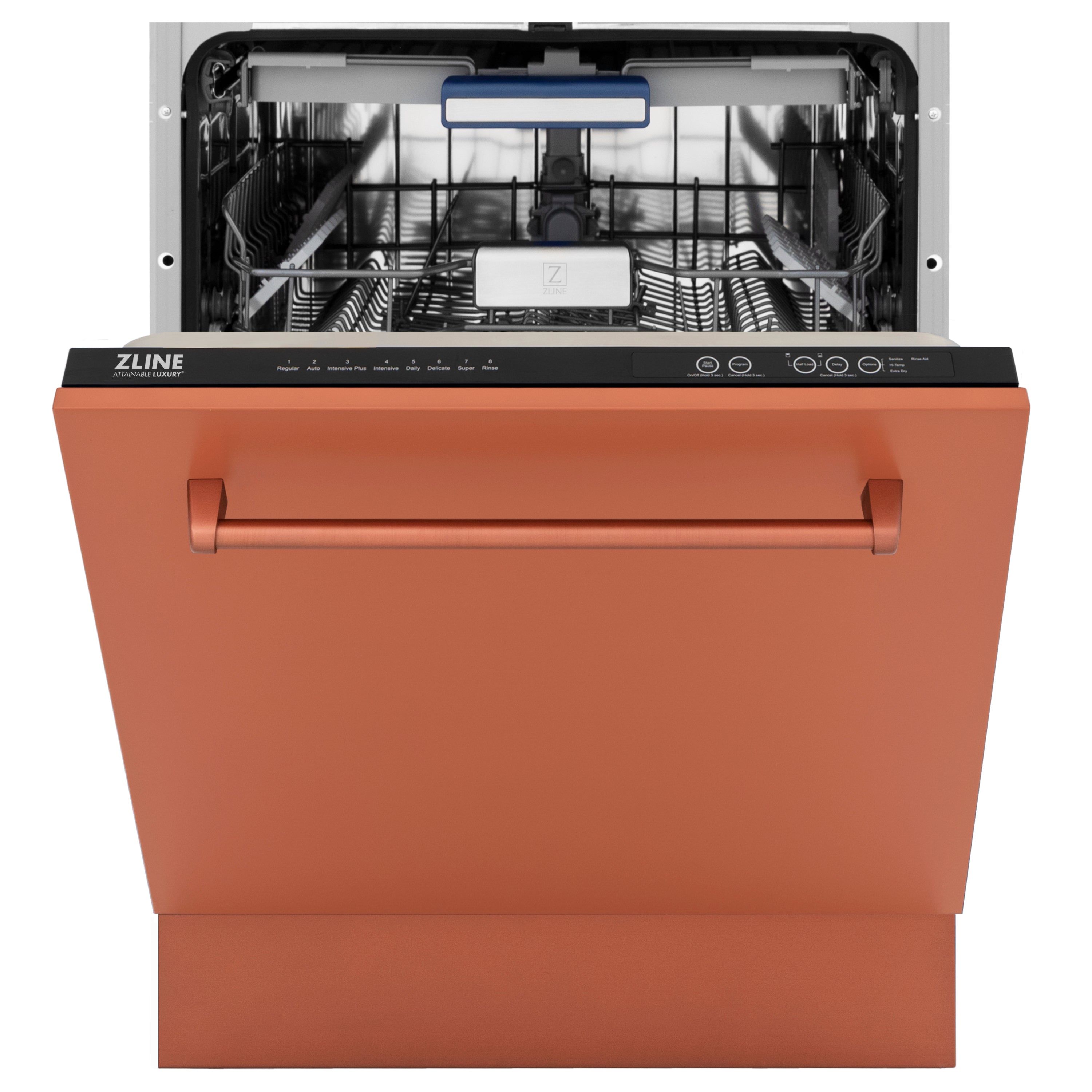 ZLINE 24" Tallac Series 3rd Rack Tall Tub Dishwasher in Copper with Stainless Steel Tub, 51dBa (DWV-C-24)