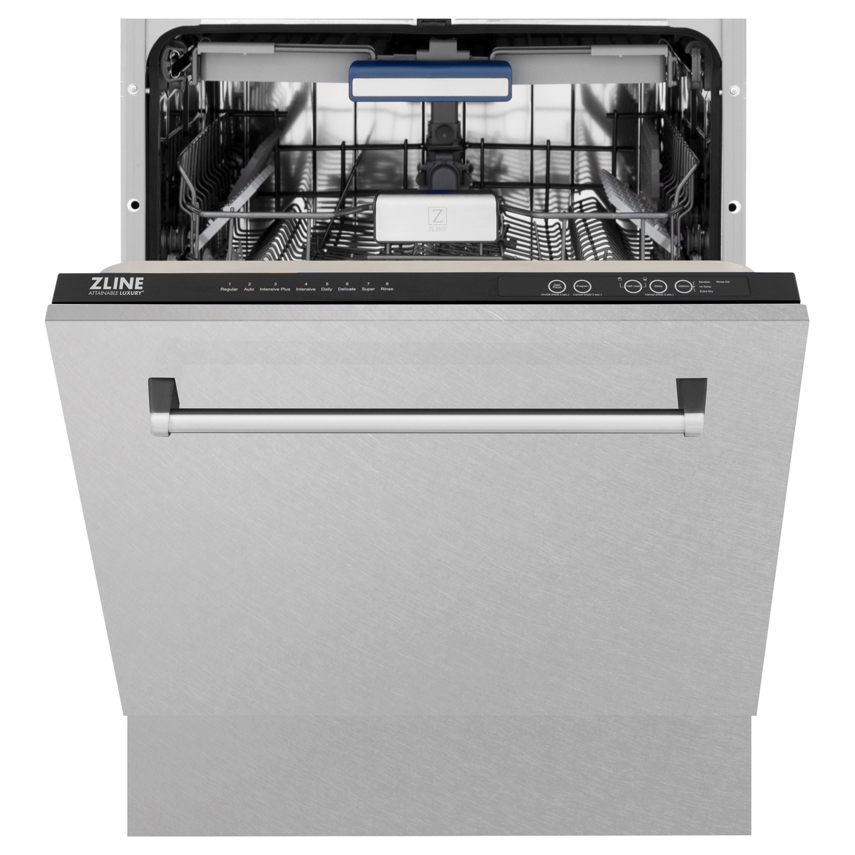 ZLINE 24" Tallac Series 3rd Rack Tall Tub Dishwasher in Fingerprint Resistant with Stainless Steel Tub, 51dBa (DWV-SN-24)