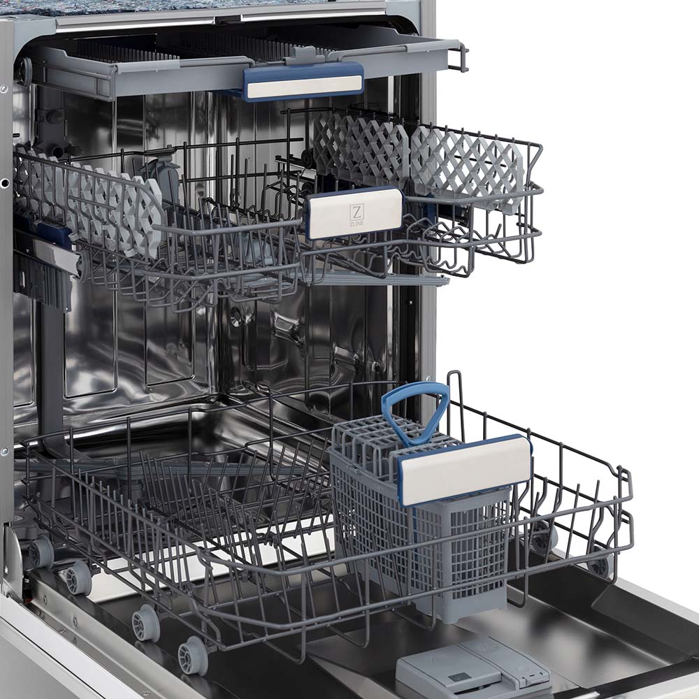 ZLINE 24" Tallac Series 3rd Rack Tall Tub Dishwasher in Stainless Steel, 51dBa