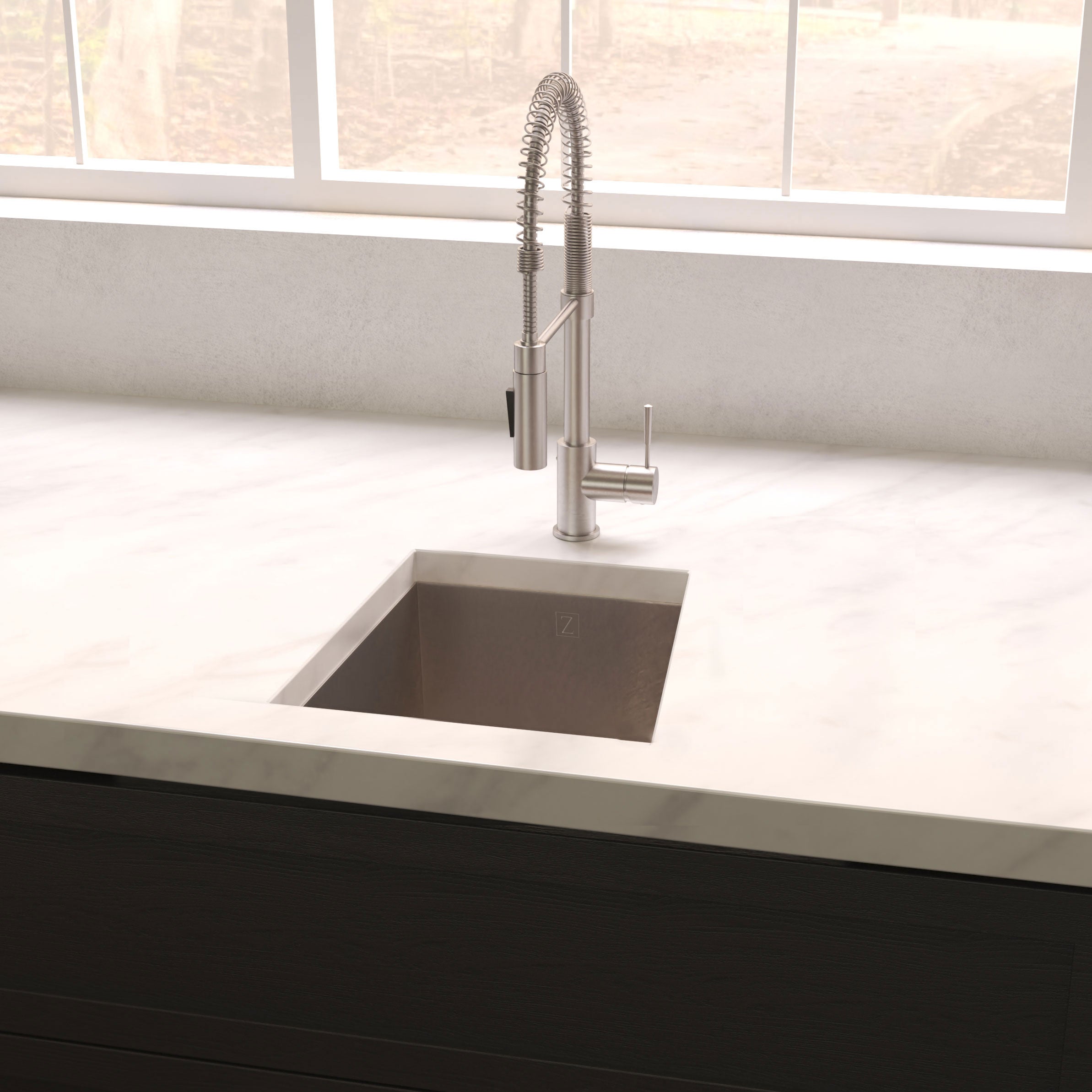 ZLINE 15" Boreal Undermount Single Bowl Scratch Resistant Stainless Steel Bar Kitchen Sink (SUS-15S)