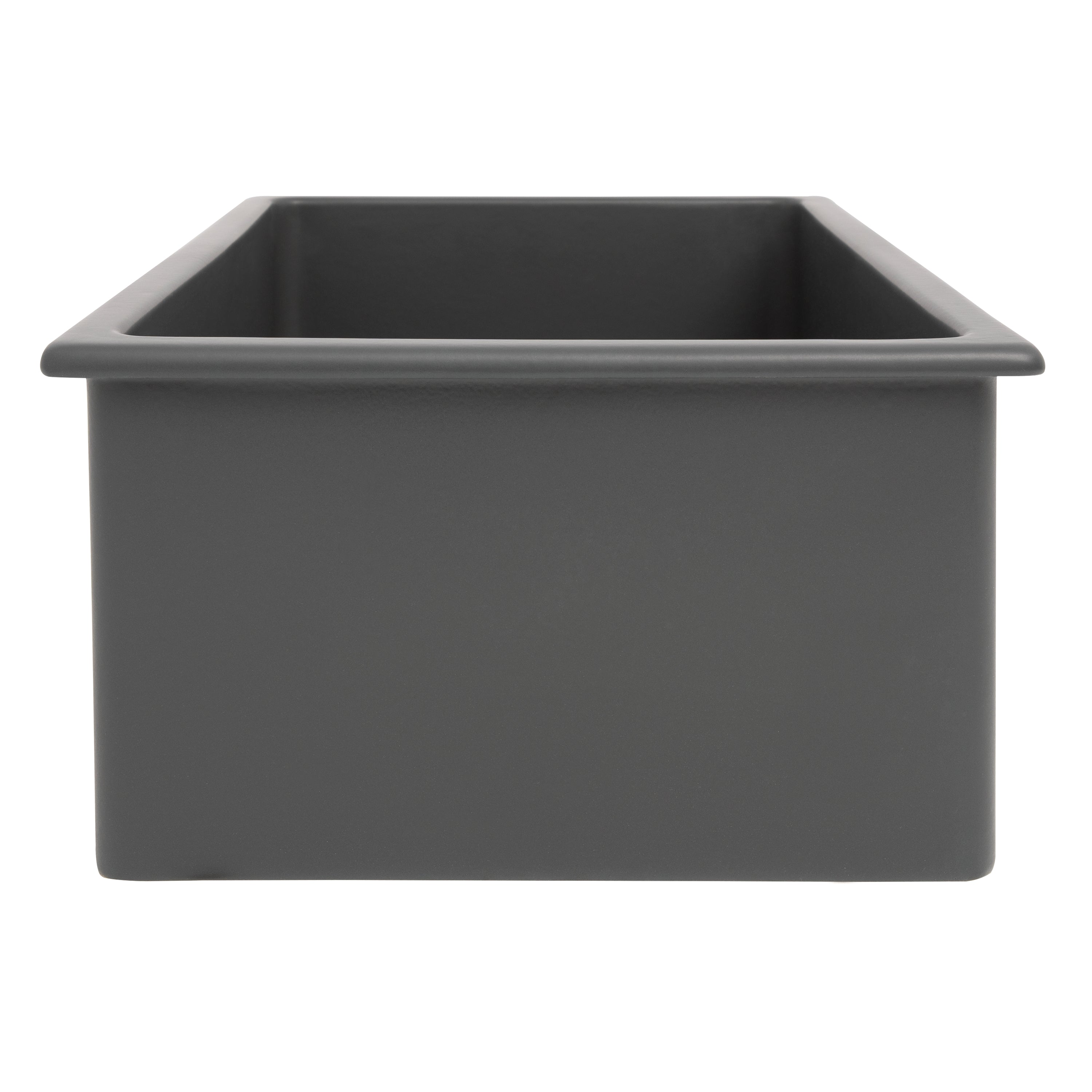 ZLINE 30" Rome Dual Mount Single Bowl Fireclay Kitchen Sink with Bottom Grid in Charcoal (FRC5124-CL-30)