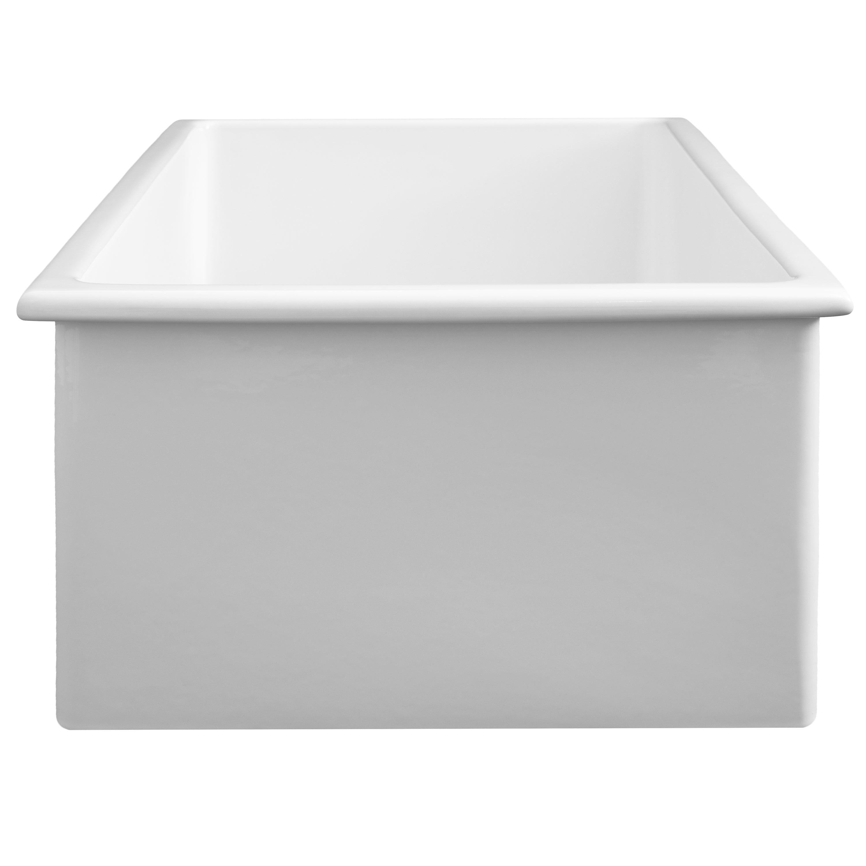 ZLINE 30" Rome Dual Mount Single Bowl Fireclay Kitchen Sink with Bottom Grid in White Gloss (FRC5124-WH-30)