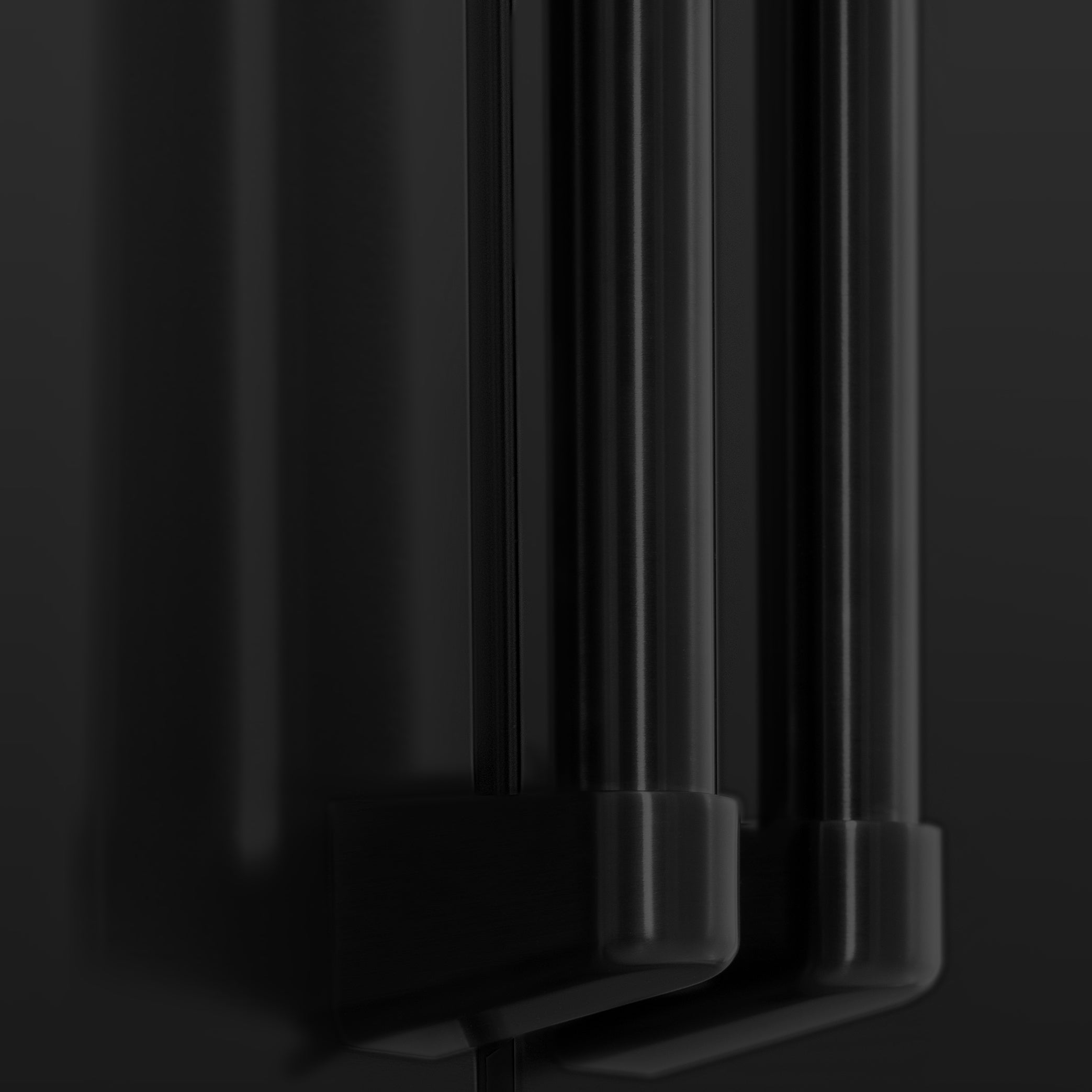 ZLINE 36" 21.6 cu. ft 4-Door French Door Refrigerator with Water and Ice Dispenser in Fingerprint Resistant Black Stainless Steel