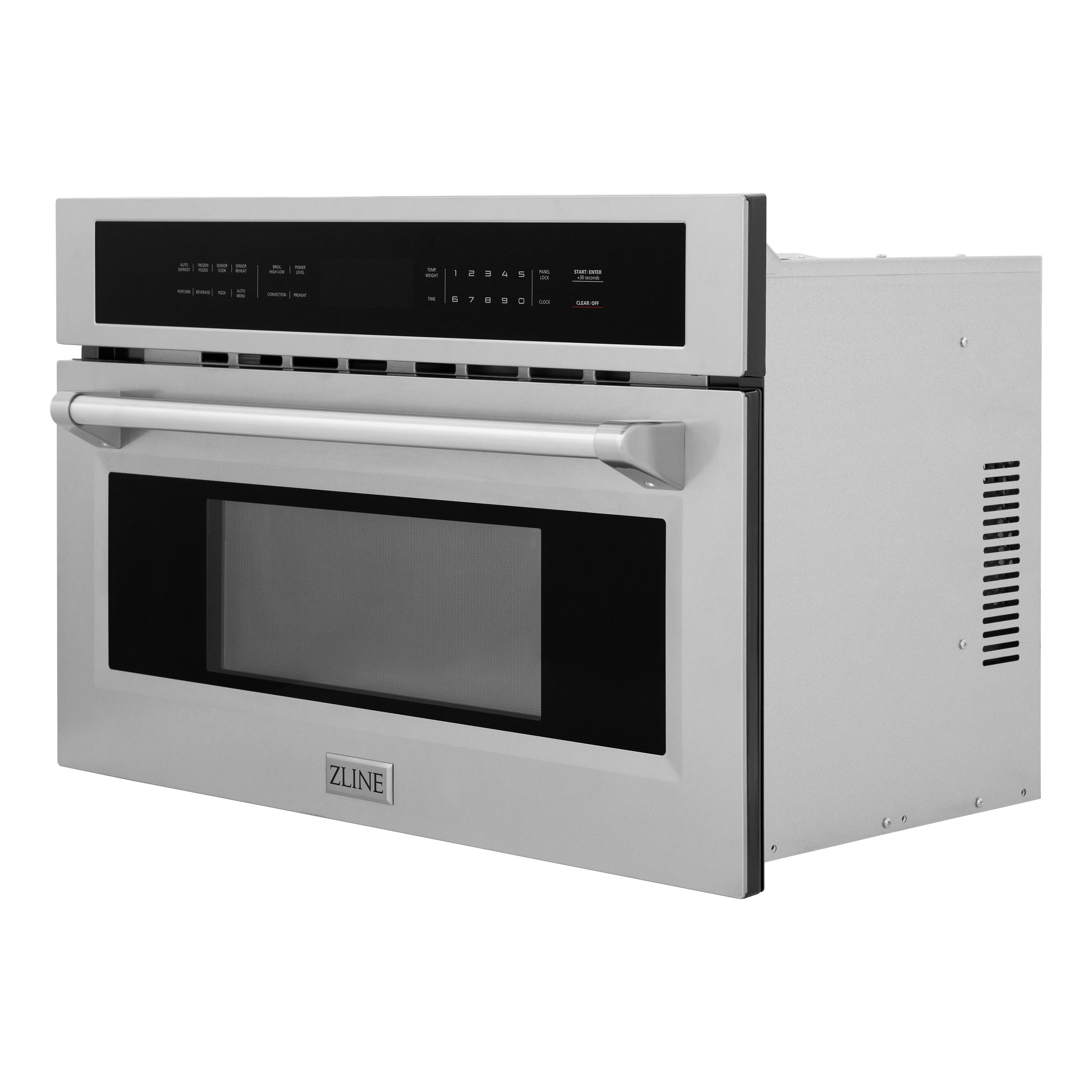 ZLINE 30” 1.6 cu ft. Built-in Convection Microwave Oven in Stainless Steel with Speed and Sensor Cooking