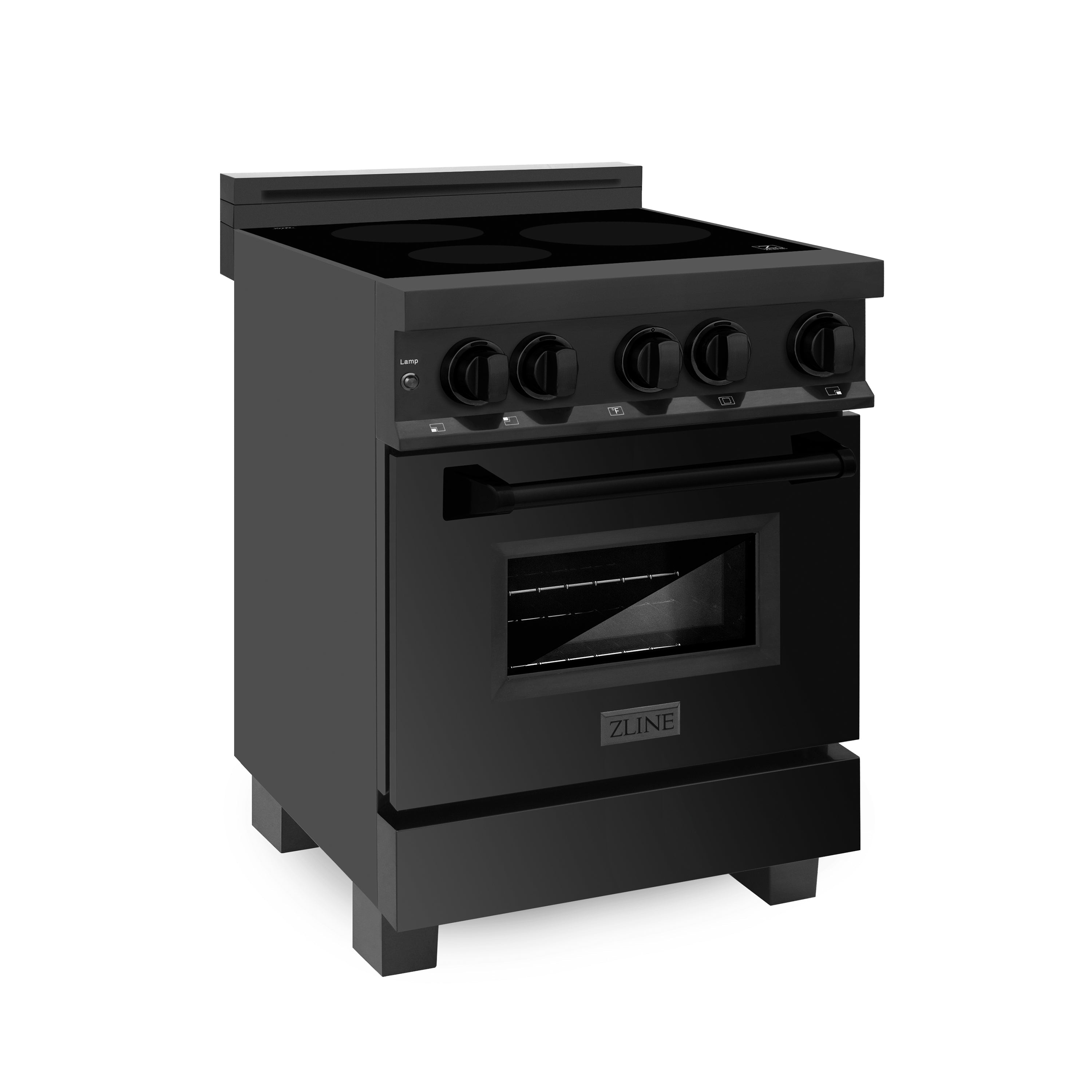 ZLINE 24" 2.8 cu. ft. Induction Range with a 4 Element Stove and Electric Oven in Black Stainless Steel (RAIND-BS-24)