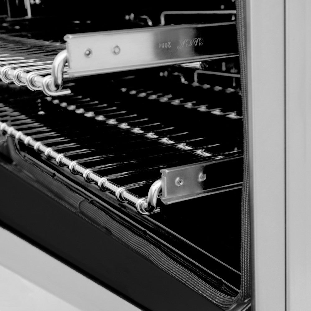ZLINE Autograph Edition 36" 4.6 cu. ft. Dual Fuel Range with Gas Stove and Electric Oven in Stainless Steel with Champagne Bronze Accents (RAZ-36-CB)
