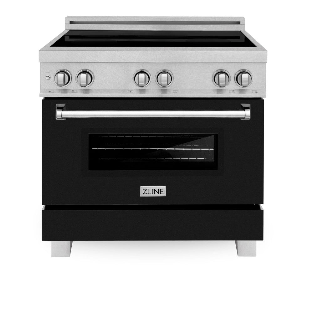 ZLINE 36" 4.6 cu. ft. Induction Range with a 5 Element Stove and Electric Oven in Black Matte (RAINDS-BLM-36)