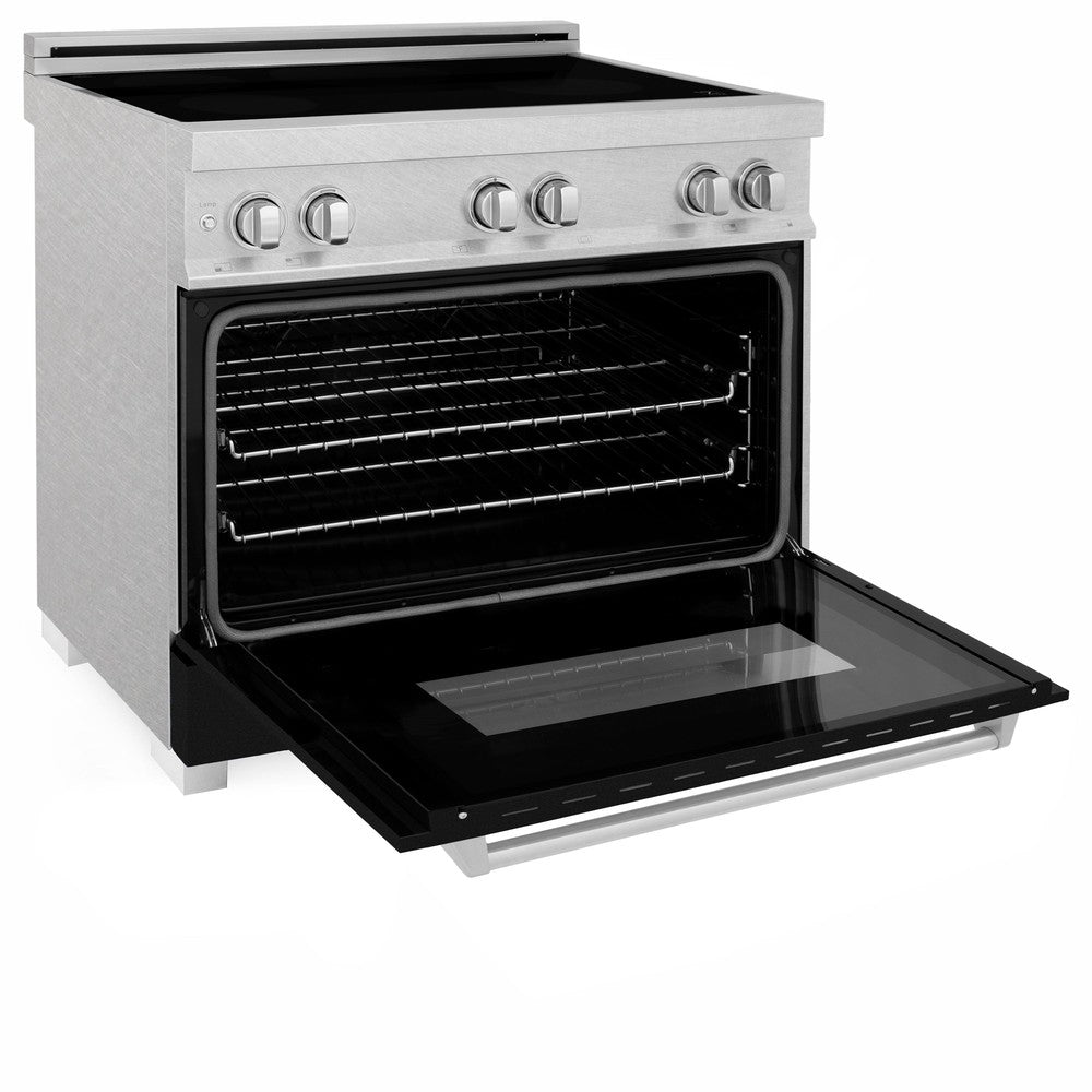 ZLINE 36" 4.6 cu. ft. Induction Range with a 5 Element Stove and Electric Oven in Black Matte (RAINDS-BLM-36)