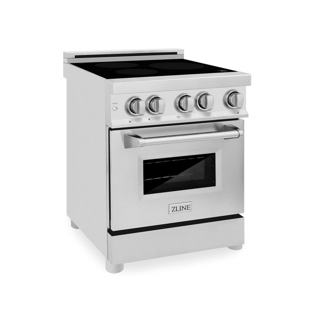 ZLINE 24" 2.8 cu. ft. Induction Range with a 4 Element Stove and Electric Oven in Stainless Steel (RAIND-24)