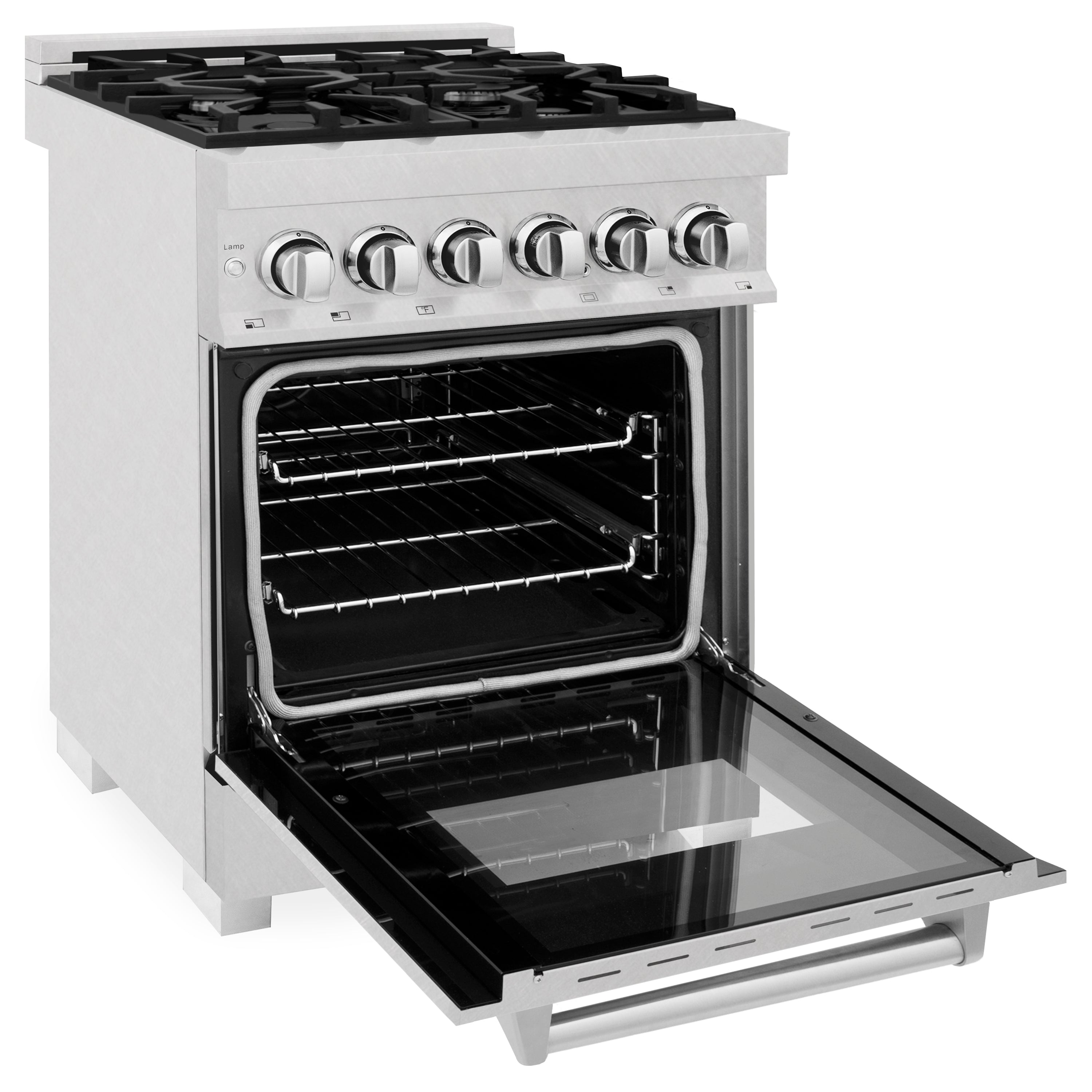 ZLINE 24" 2.8 cu. ft. Dual Fuel Range with Gas Stove and Electric Oven in Fingerprint Resistant Stainless Steel (RAS-24)