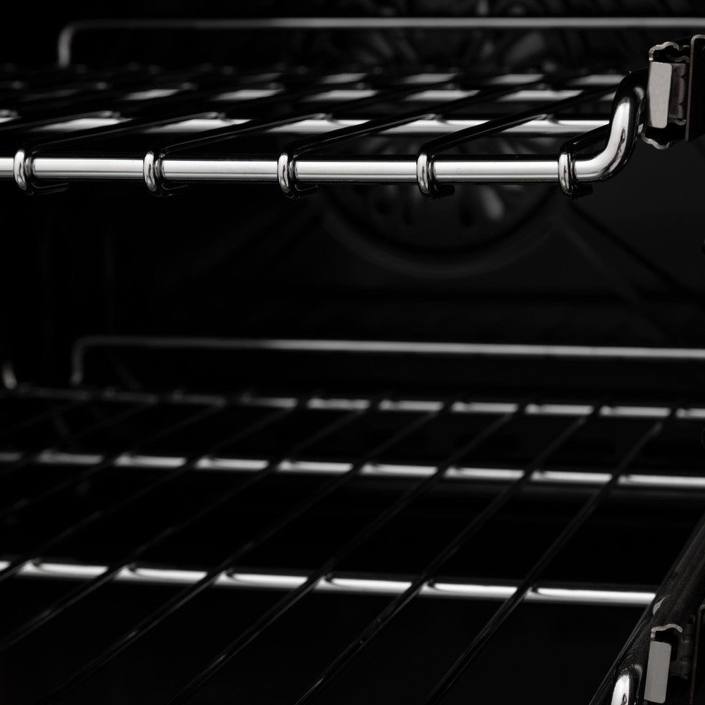 ZLINE 36" Kitchen Package with ZLINE DuraSnow Stainless Steel‚Äö√†√∂‚Äö√†√ª Dual Fuel Range with White Matte Door and Convertible Vent Range Hood (2KP-RASWMRH36)