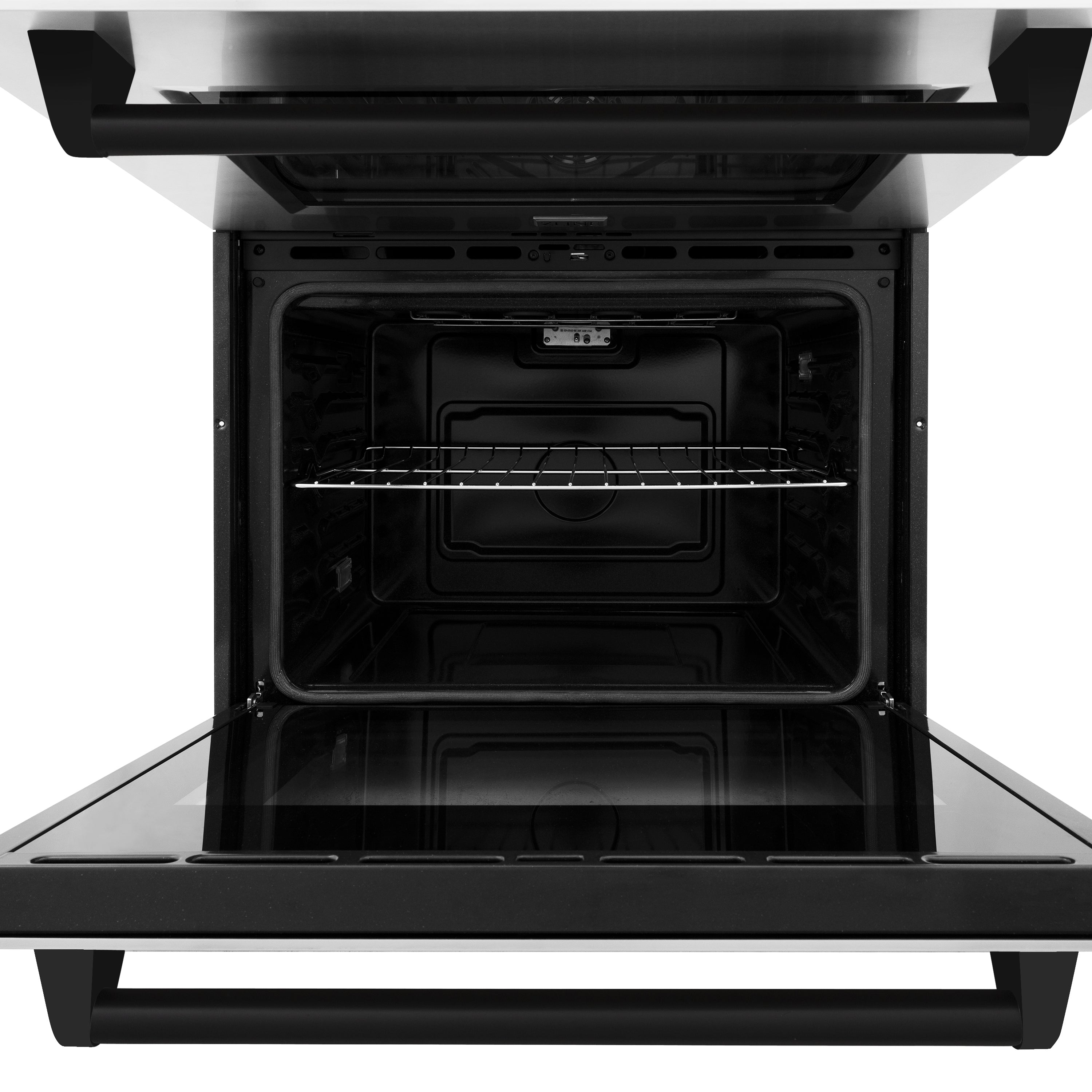 ZLINE 30" Autograph Edition Double Wall Oven with Self Clean and True Convection in Stainless Steel and Matte Black (AWDZ-30-MB)