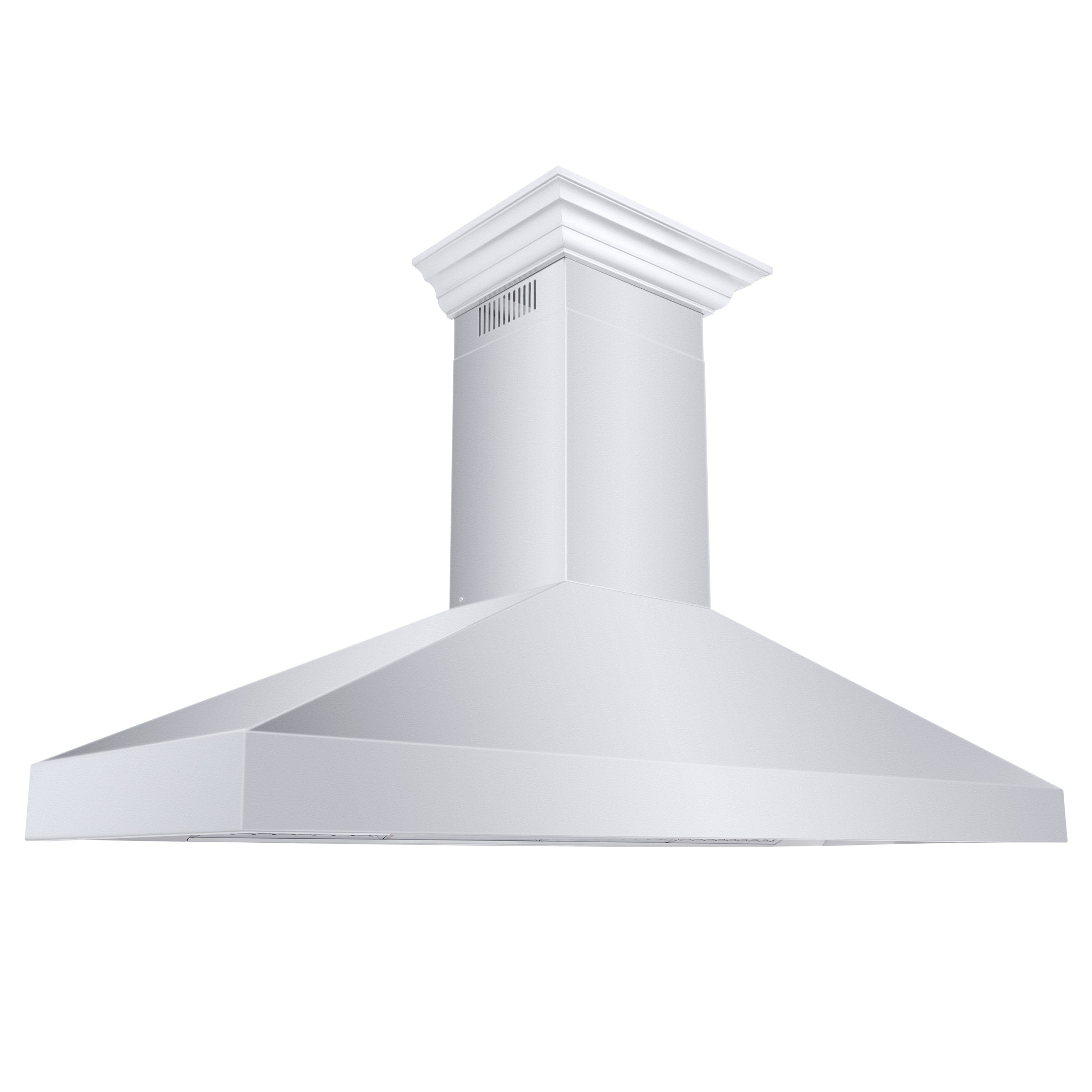 ZLINE 42" Professional Convertible Vent Wall Mount Range Hood in Stainless Steel with Crown Molding (597CRN-42)