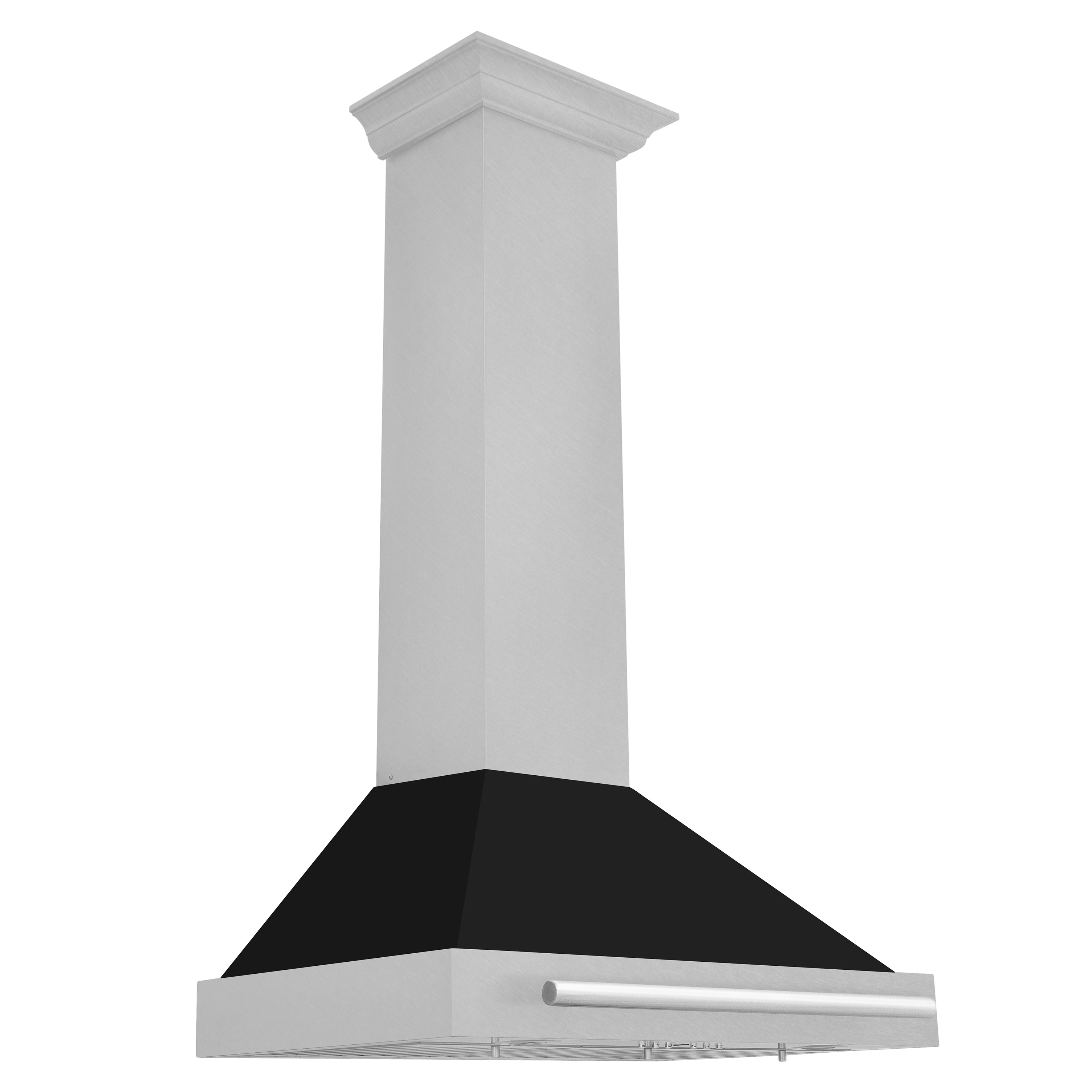 ZLINE 30" Fingerprint Resistant Stainless Steel Range Hood with Black Matte Shell and Stainless Steel Handle (KB4SNX-BLM-30)