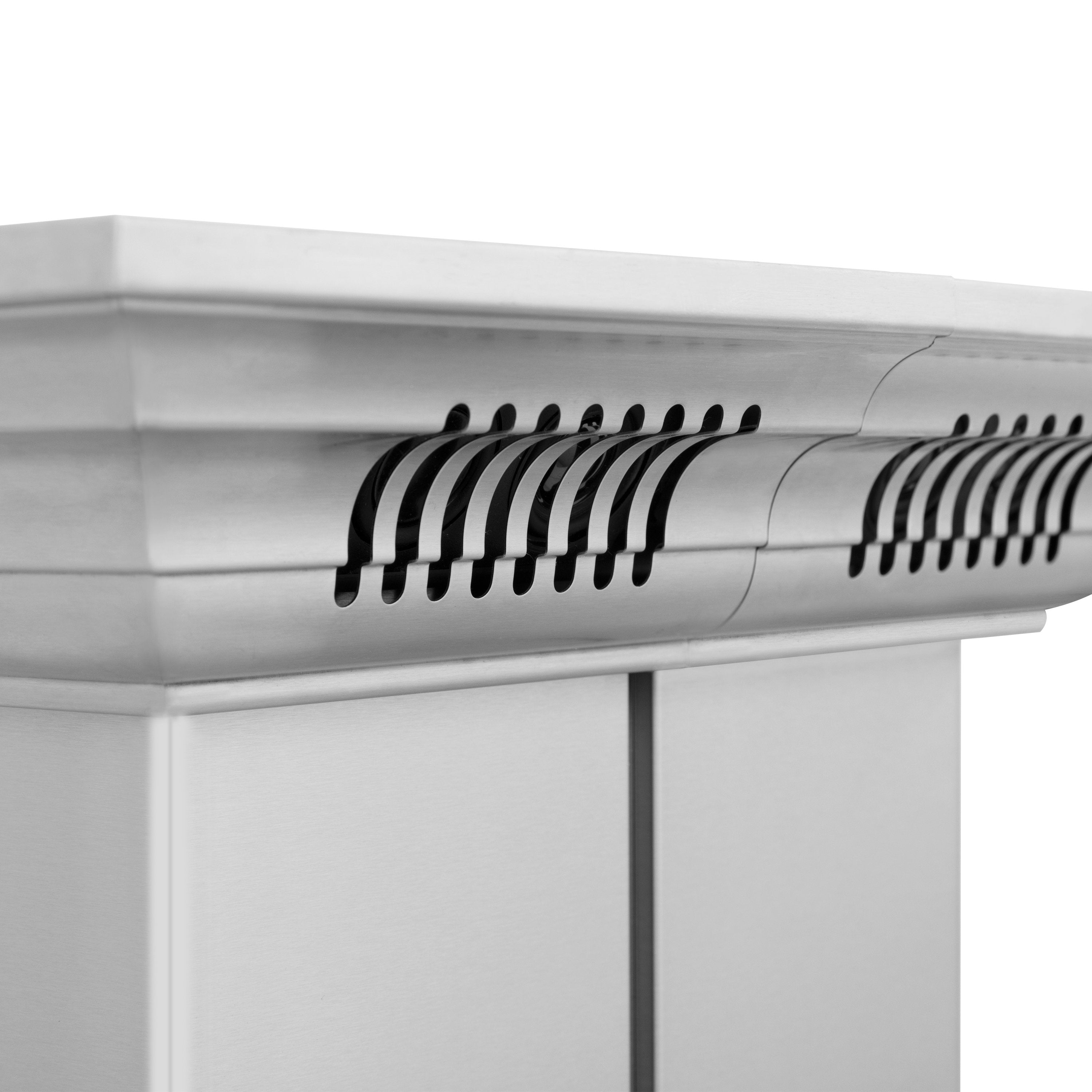 42" ZLINE CrownSound√∞ Ducted Vent Island Mount Range Hood in Stainless Steel with Built-in Bluetooth Speakers (KE2iCRN-BT-42)