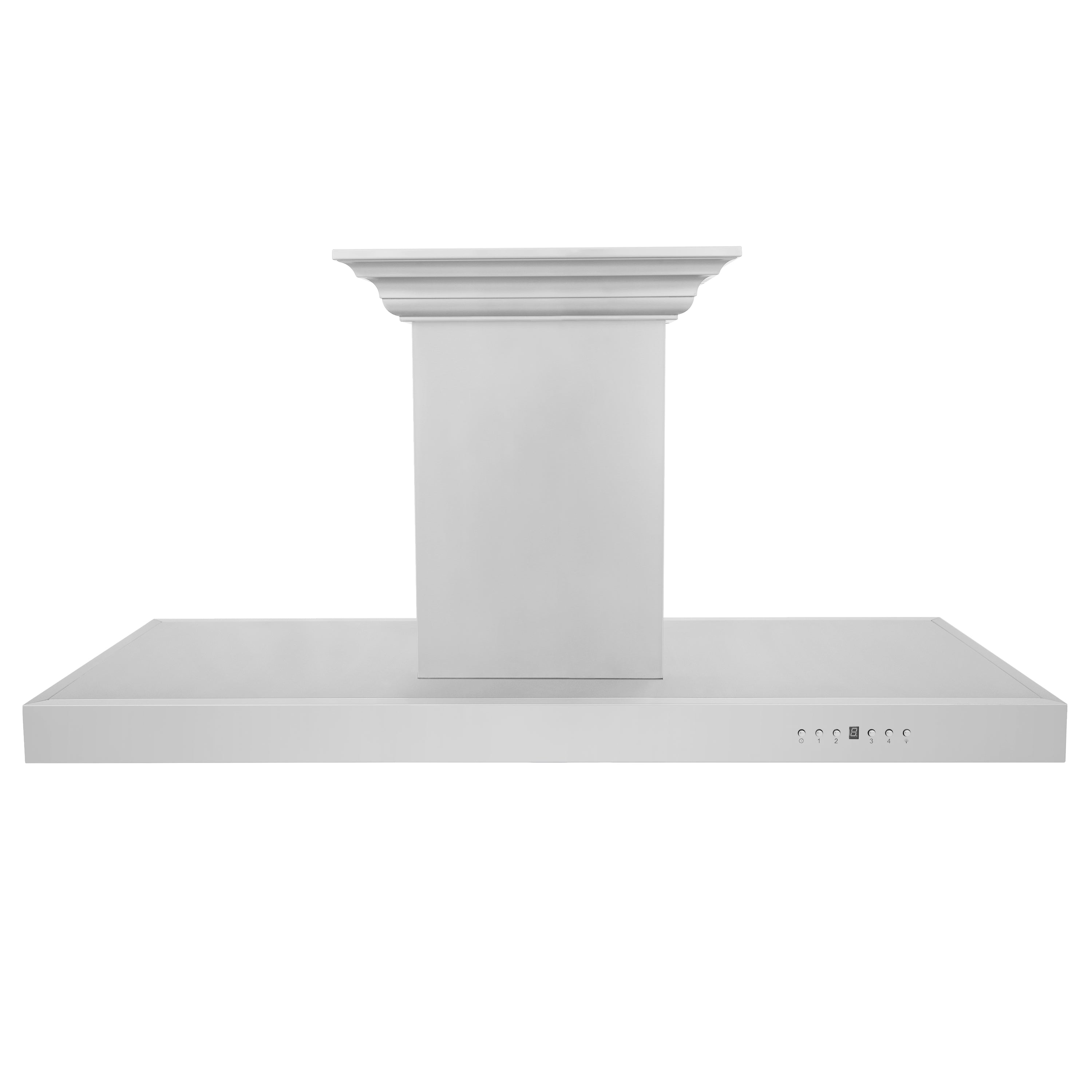 42" ZLINE CrownSound® Ducted Vent Island Mount Range Hood in Stainless Steel with Built-in Bluetooth Speakers (KE2iCRN-BT-42)