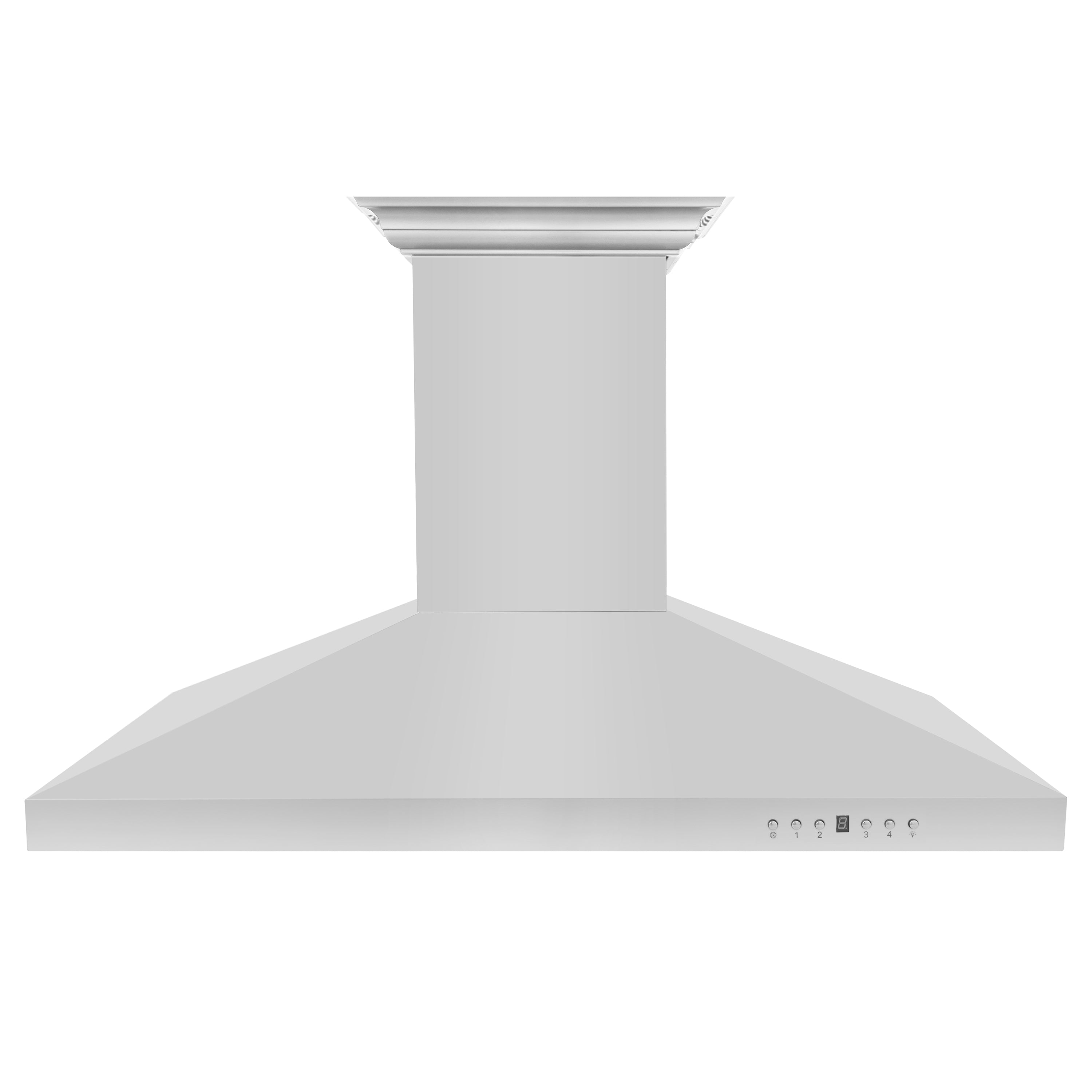 48" ZLINE CrownSound‚ Ducted Vent Island Mount Range Hood in Stainless Steel with Built-in Bluetooth Speakers (KL3iCRN-BT-48)