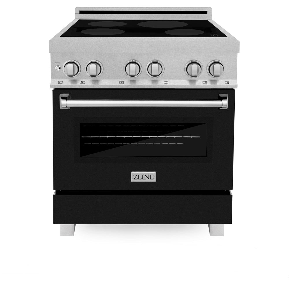 ZLINE 30" 4.0 cu. ft. Induction Range with a 4 Element Stove and Electric Oven in Black Matte (RAINDS-BLM-30)