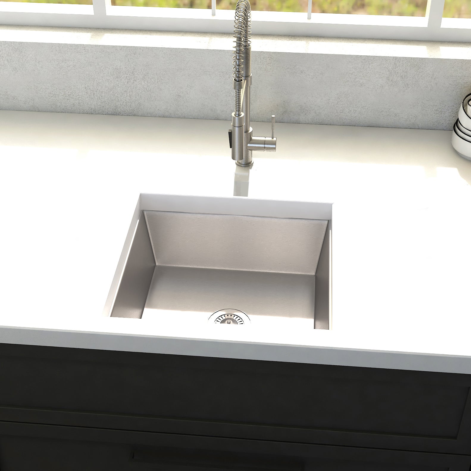 ZLINE 15" Boreal Undermount Single Bowl Bar Kitchen Sink in Stainless Steel (SUS-15)