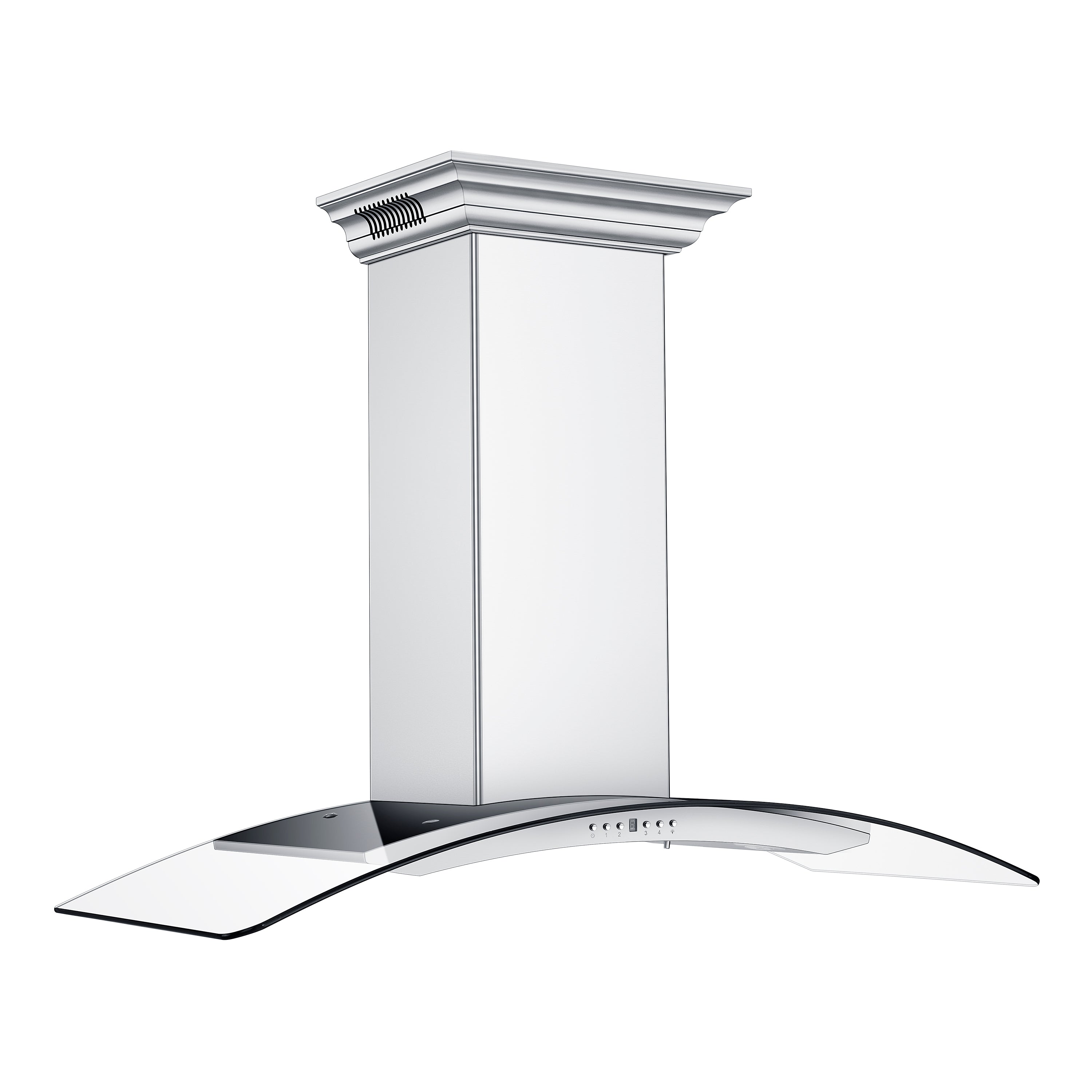 48" ZLINE CrownSound‚ Ducted Vent Wall Mount Range Hood in Stainless Steel with Built-in Bluetooth Speakers (KN4CRN-BT-48)